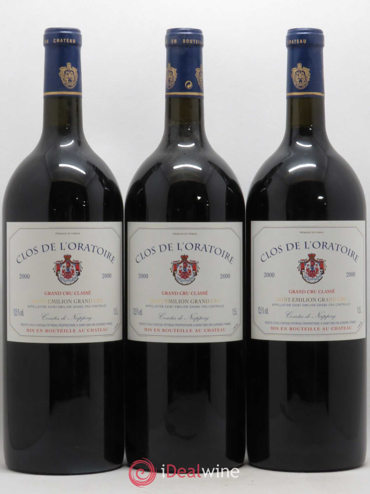 Clos de l'Oratoire Grand Cru Classé 2000 - Lot de 3 magnums - 0