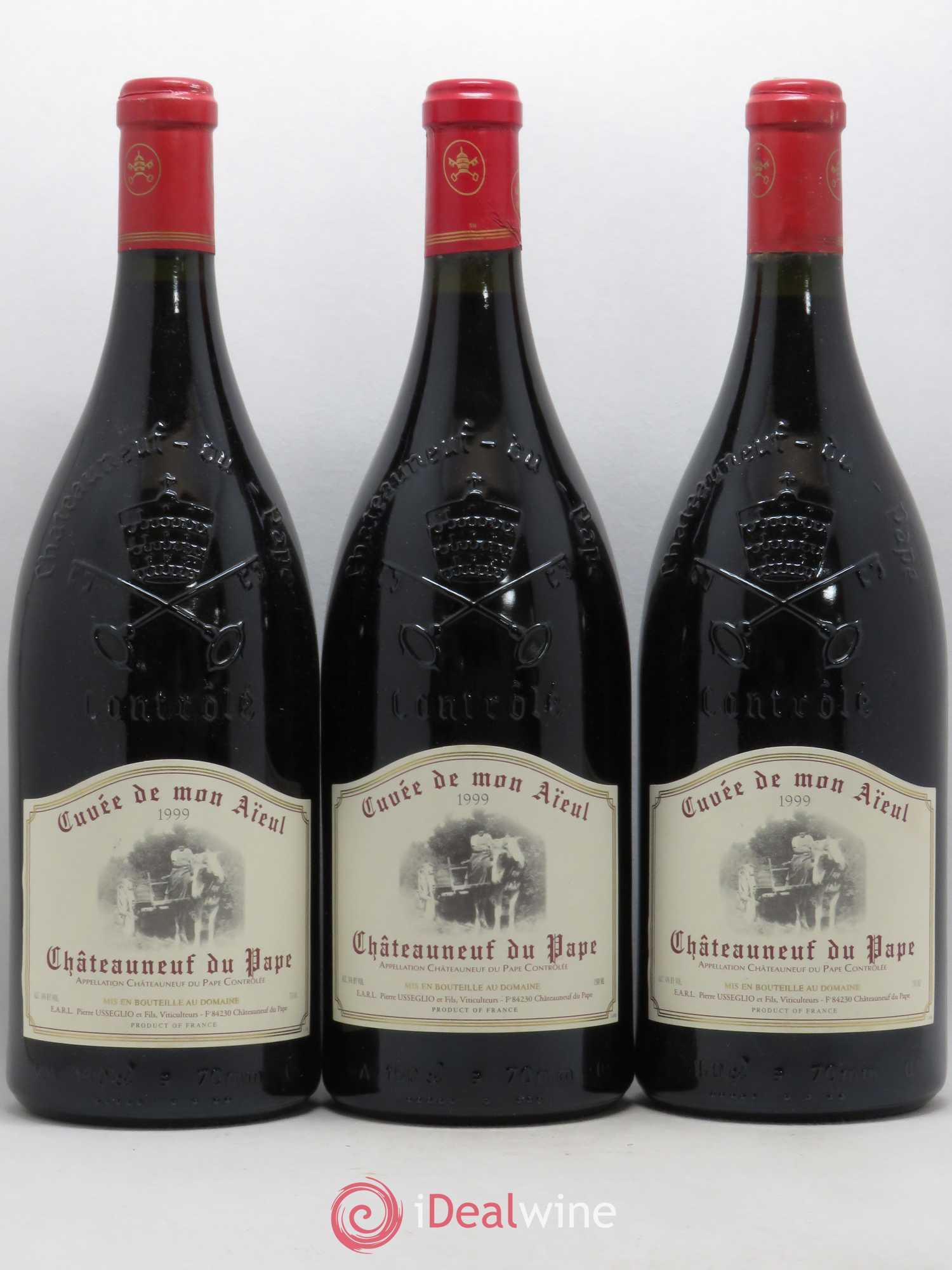 Châteauneuf-du-Pape Cuvée de mon Aïeul Pierre Usseglio & Fils 1999 - Lot de 3 magnums - 0