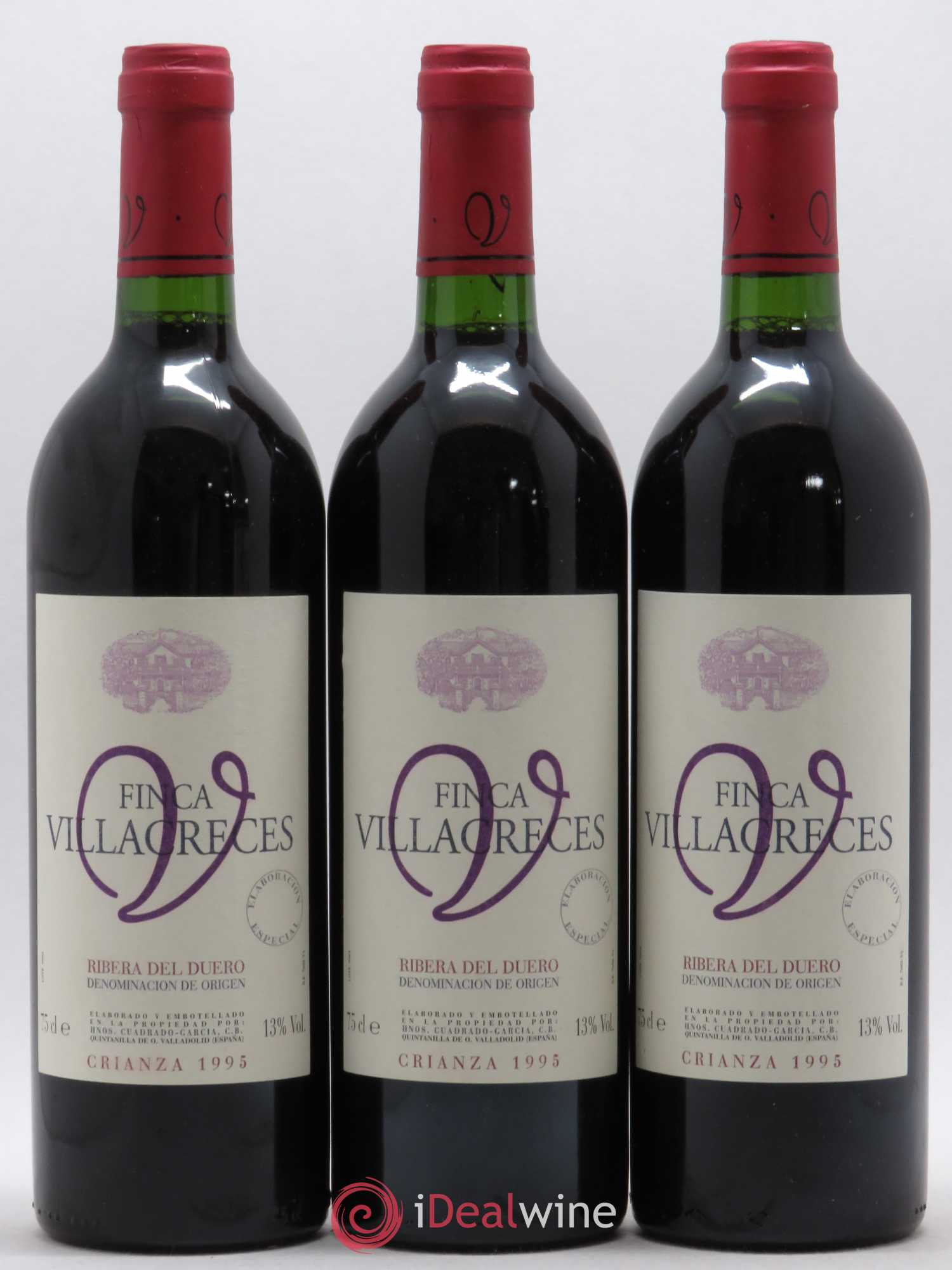 Ribera del Duero Pruno Finca Villacreces 1995 - Lot de 3 bouteilles - 0