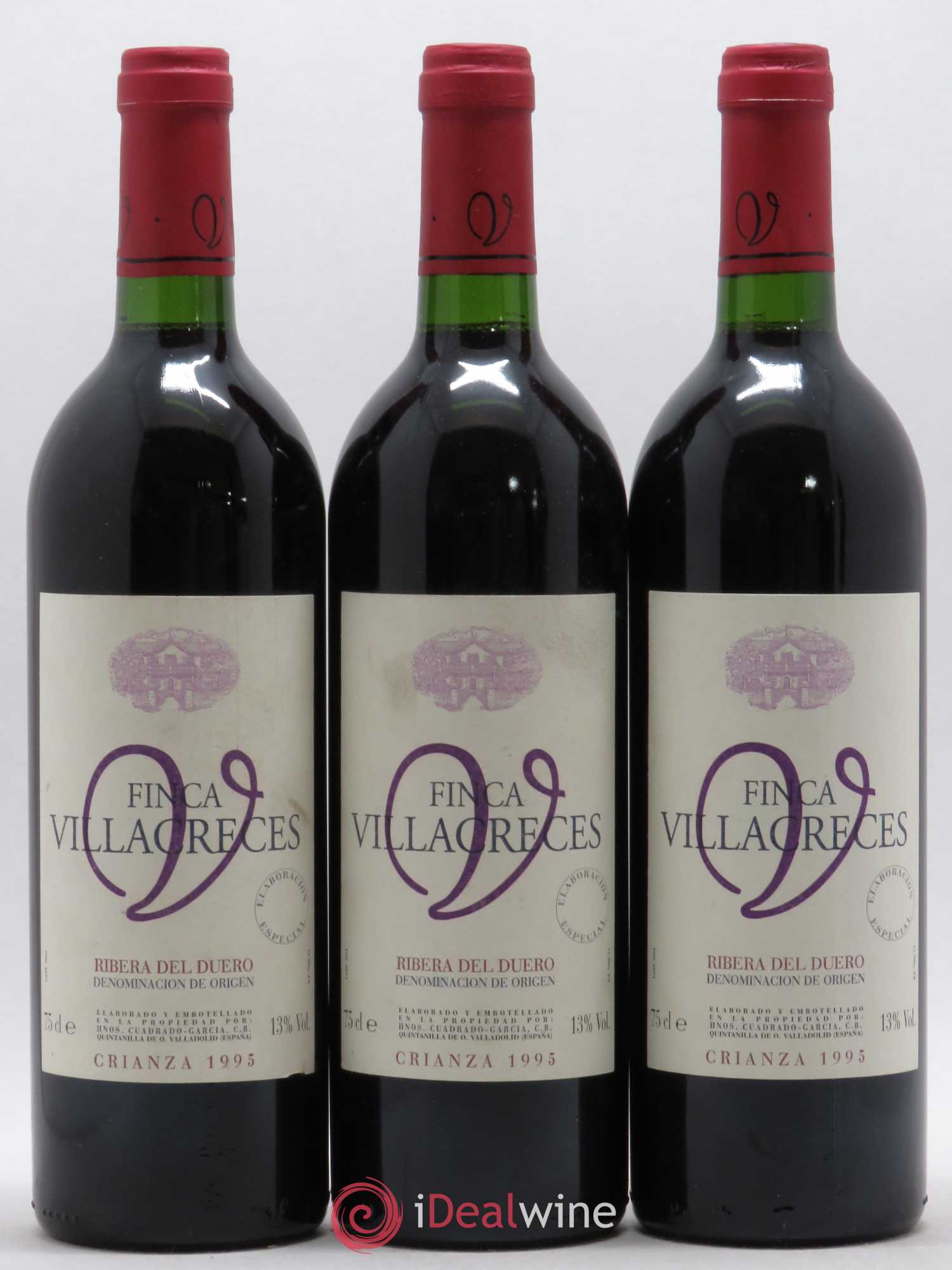 Ribera del Duero Pruno Finca Villacreces 1995 - Lot de 3 bouteilles - 0