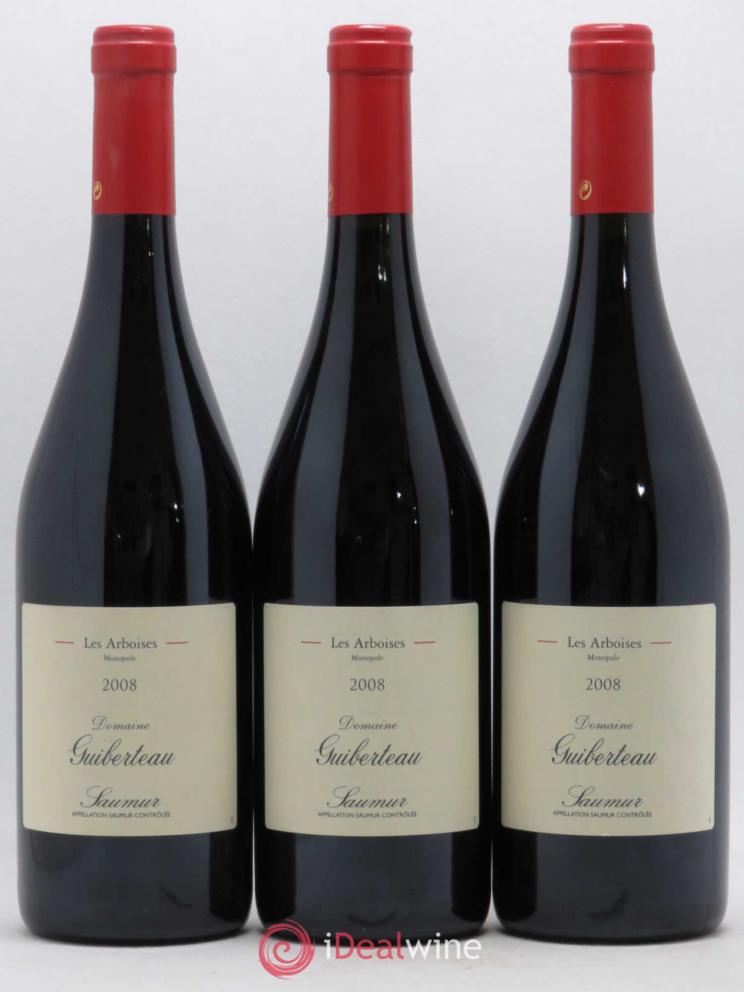 Saumur Les Arboises Domaine Guiberteau 2008 - Lot de 3 bouteilles - 0