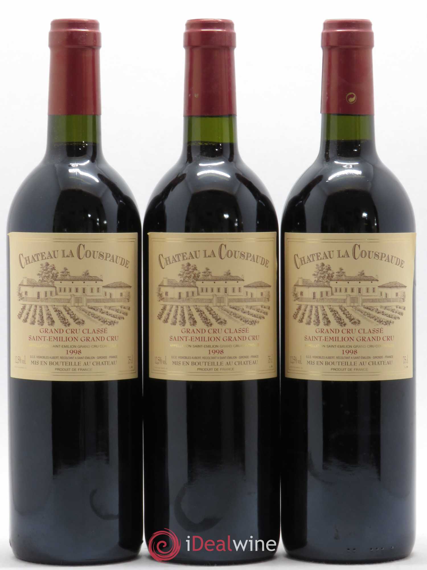 Château la Couspaude Grand Cru Classé 1998 - Lot de 12 bouteilles - 1