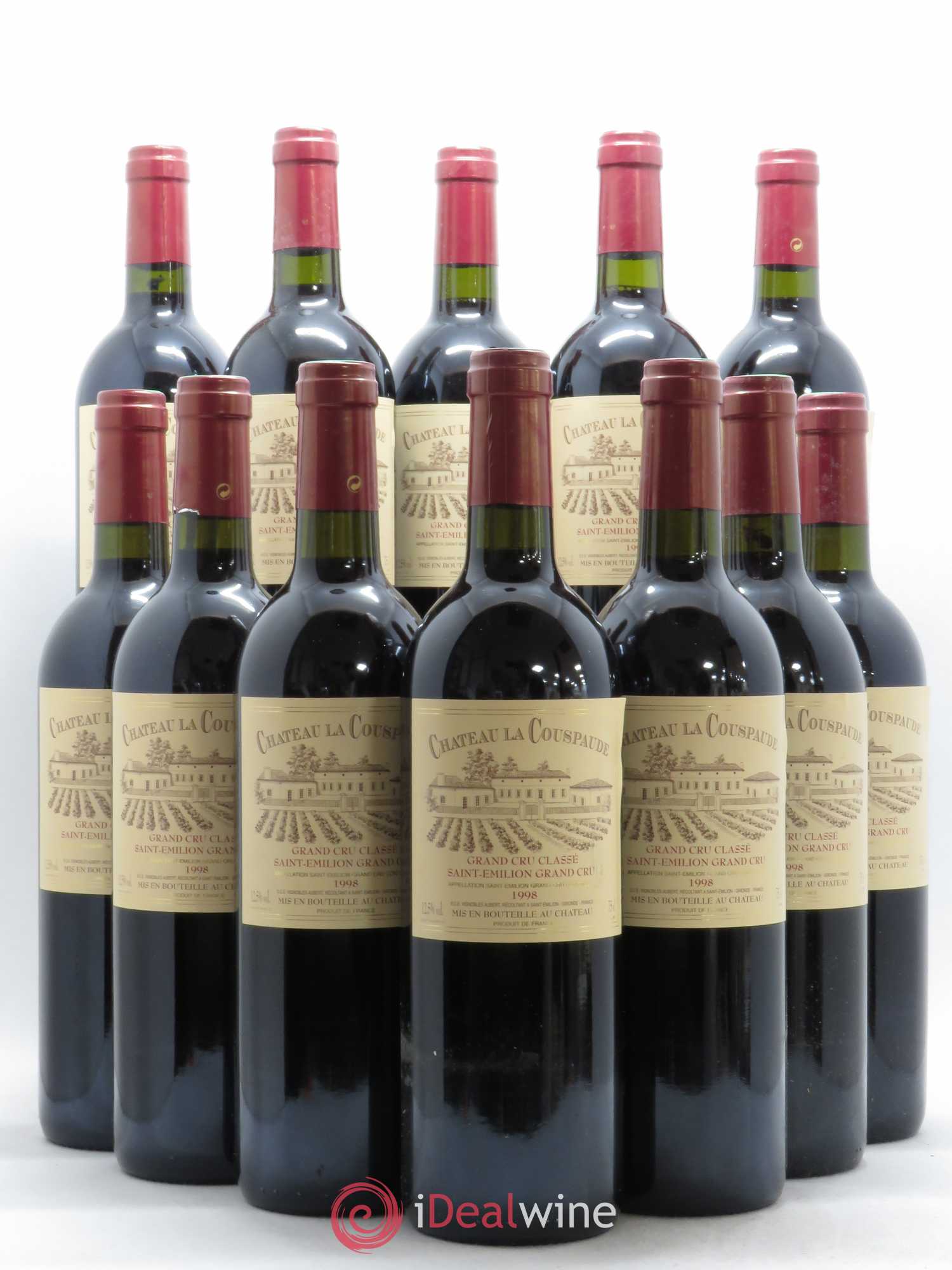 Château la Couspaude Grand Cru Classé 1998 - Lot de 12 bouteilles - 0