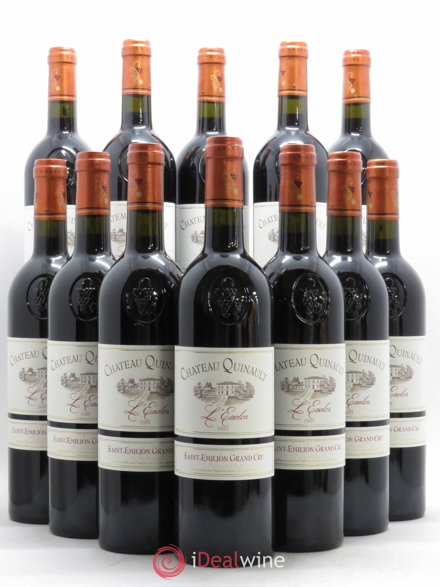 Château Quinault L'Enclos 2001 - Lot de 12 bouteilles - 0