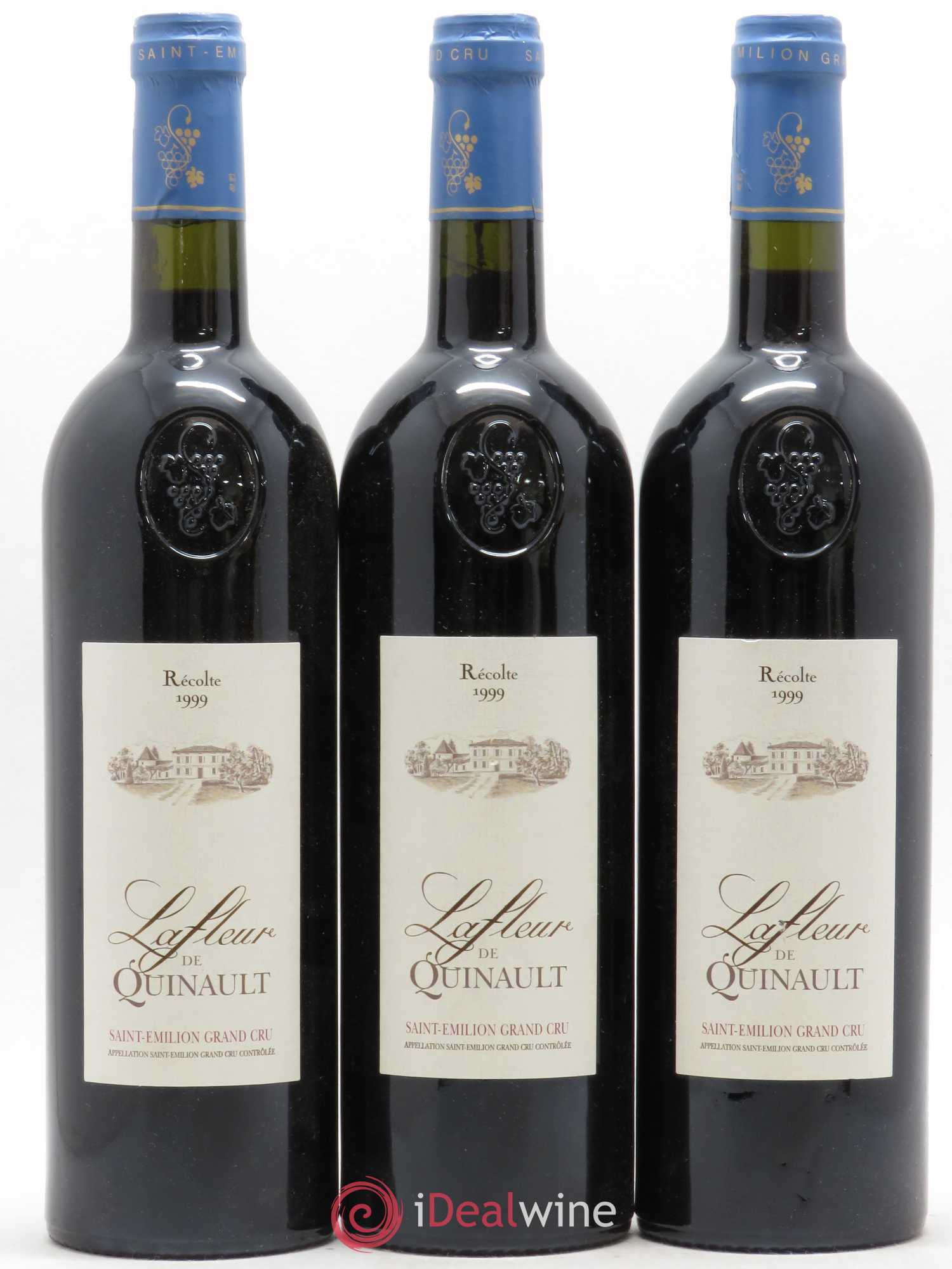 Saint-Émilion Grand Cru La Fleur de Quinault 1999 - Posten von 3 Flaschen - 0