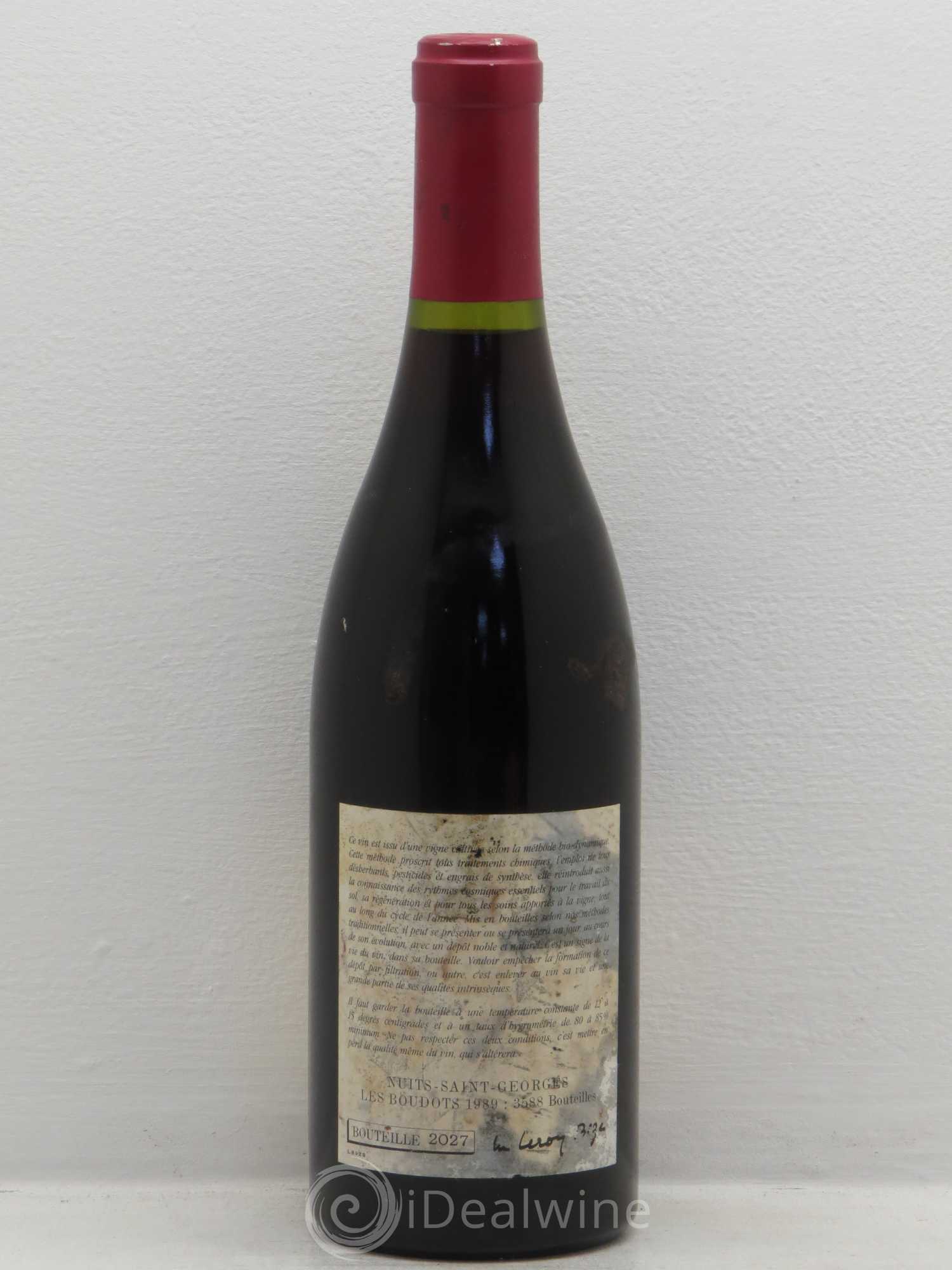Nuits-Saint-Georges 1er Cru Aux Boudots Leroy (Domaine) 1989 - Lotto di 1 bottiglia - 1