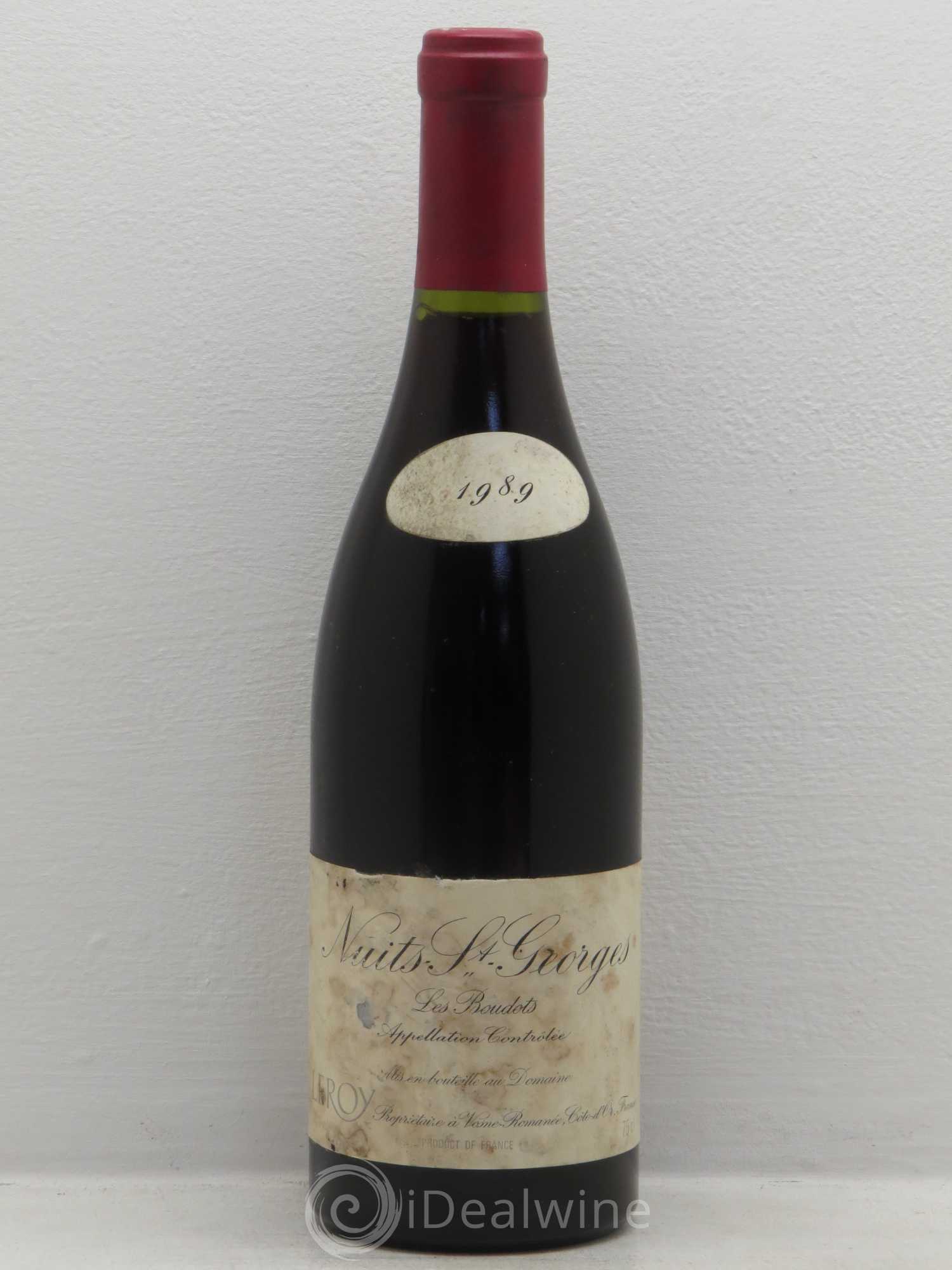 Nuits-Saint-Georges 1er Cru Aux Boudots Leroy (Domaine) 1989 - Lot de 1 bouteille - 0