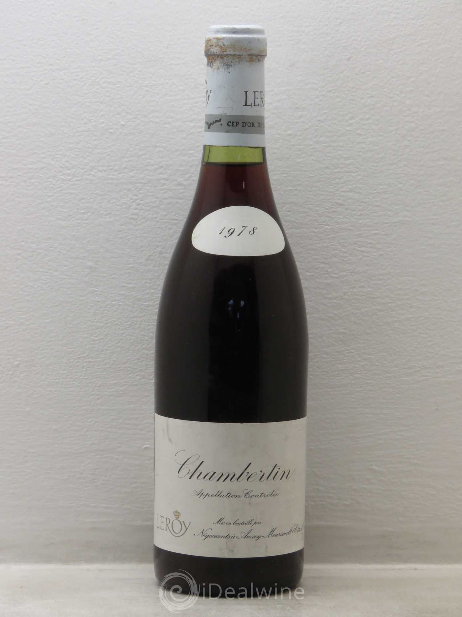 Chambertin Grand Cru Leroy SA 1978 - Lot de 1 bouteille - 0