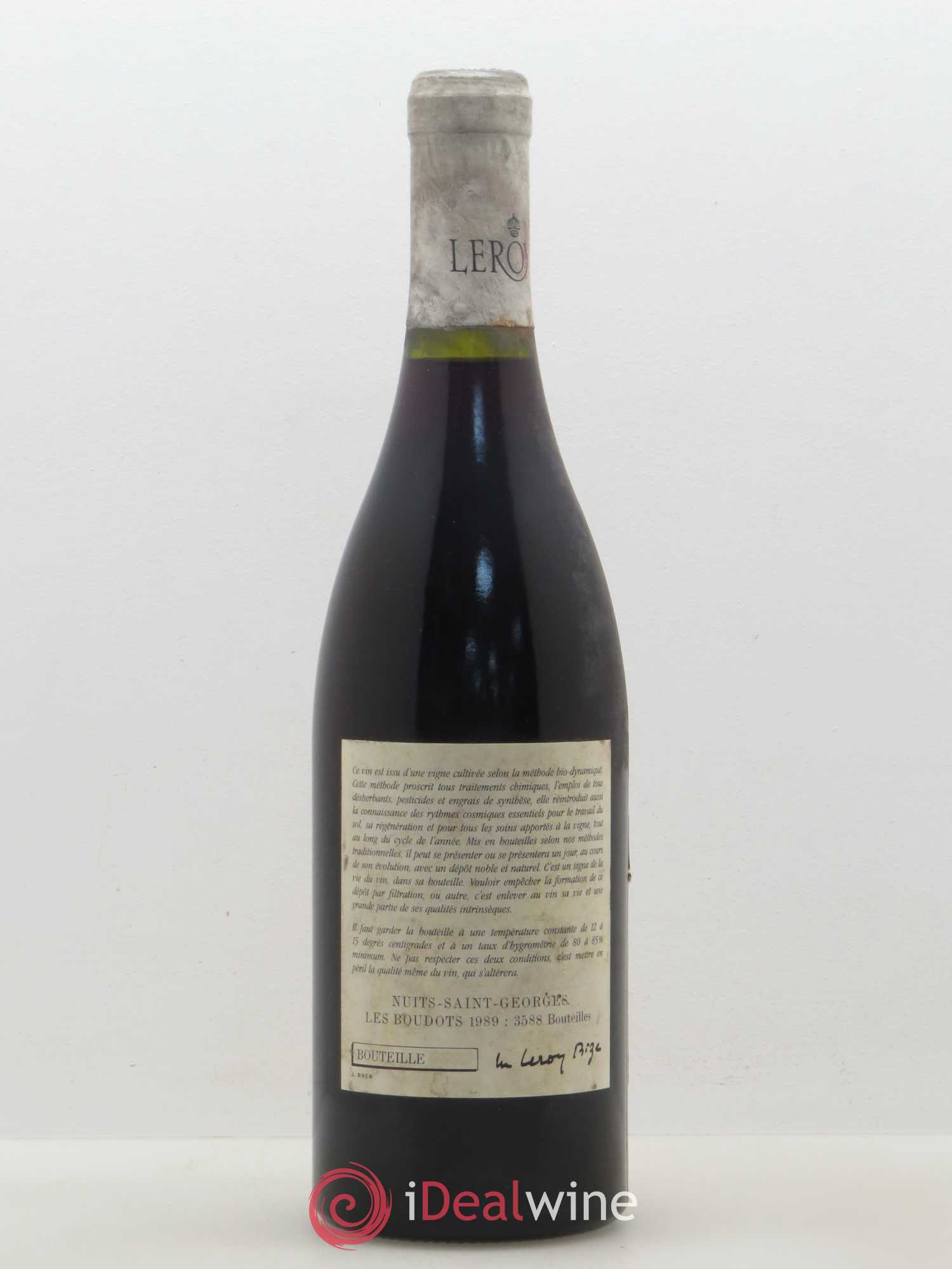 Nuits-Saint-Georges 1er Cru Aux Boudots Leroy (Domaine) 1989 - Lot de 1 bouteille - 1