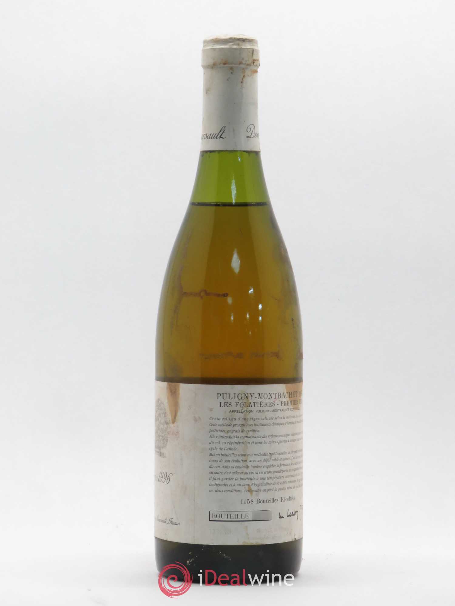 Puligny-Montrachet 1er Cru Les Folatières d'Auvenay (Domaine) 1996 - Lot de 1 bouteille - 1