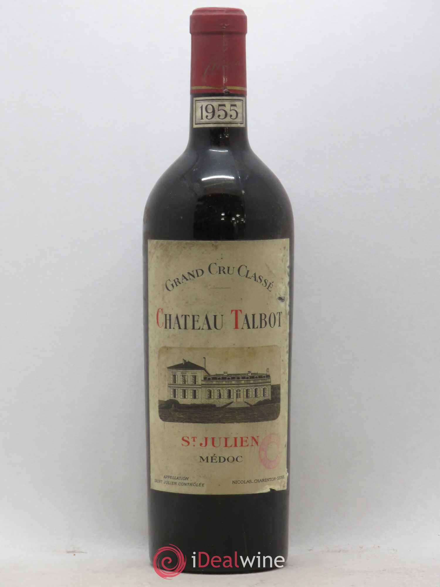 Château Talbot 4ème Grand Cru Classé Mise Nicolas 1955 - Lot de 1 bouteille - 0