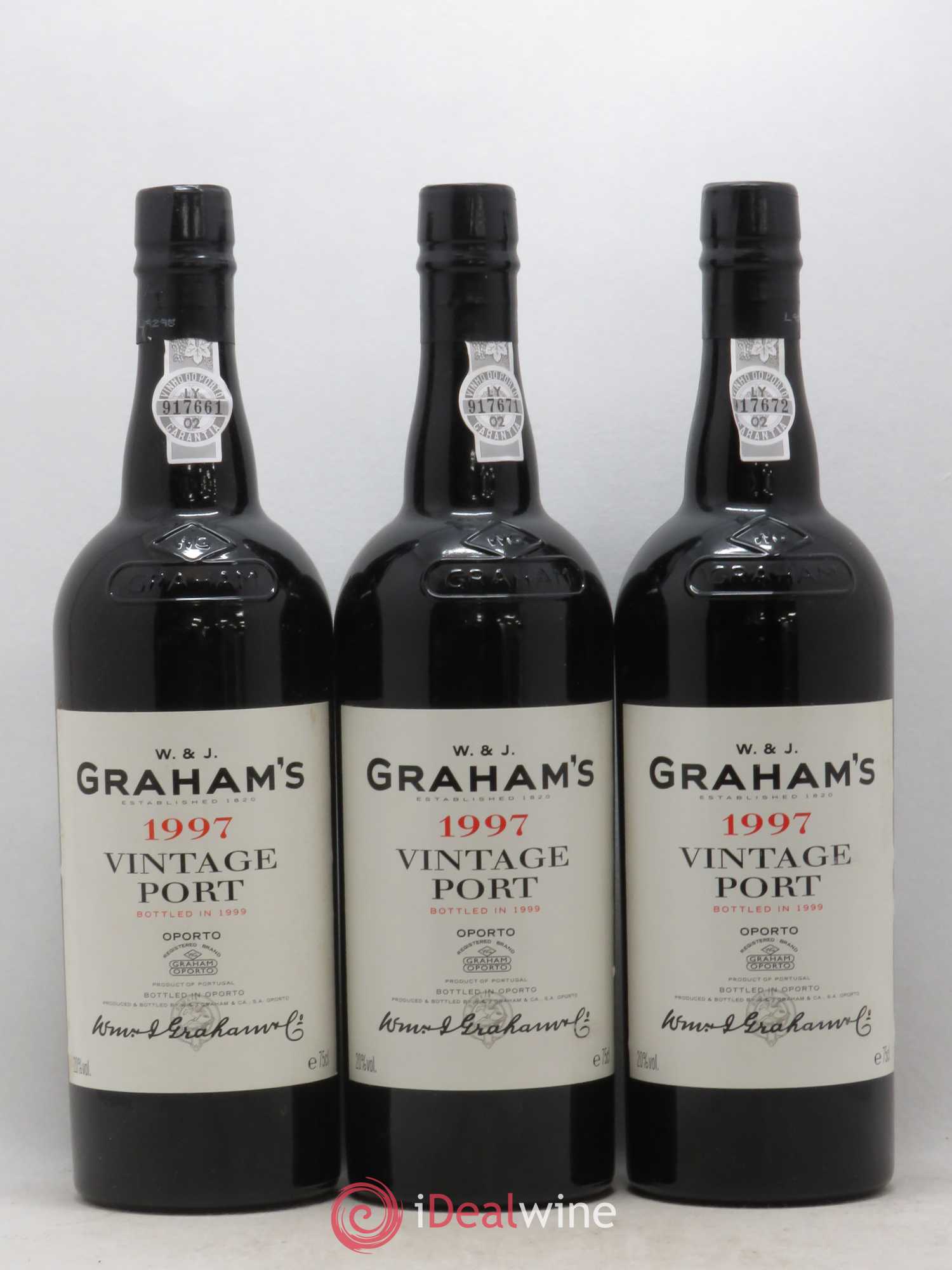 Porto W&J Graham' Vintage 1997 - Lot de 3 bouteilles - 0