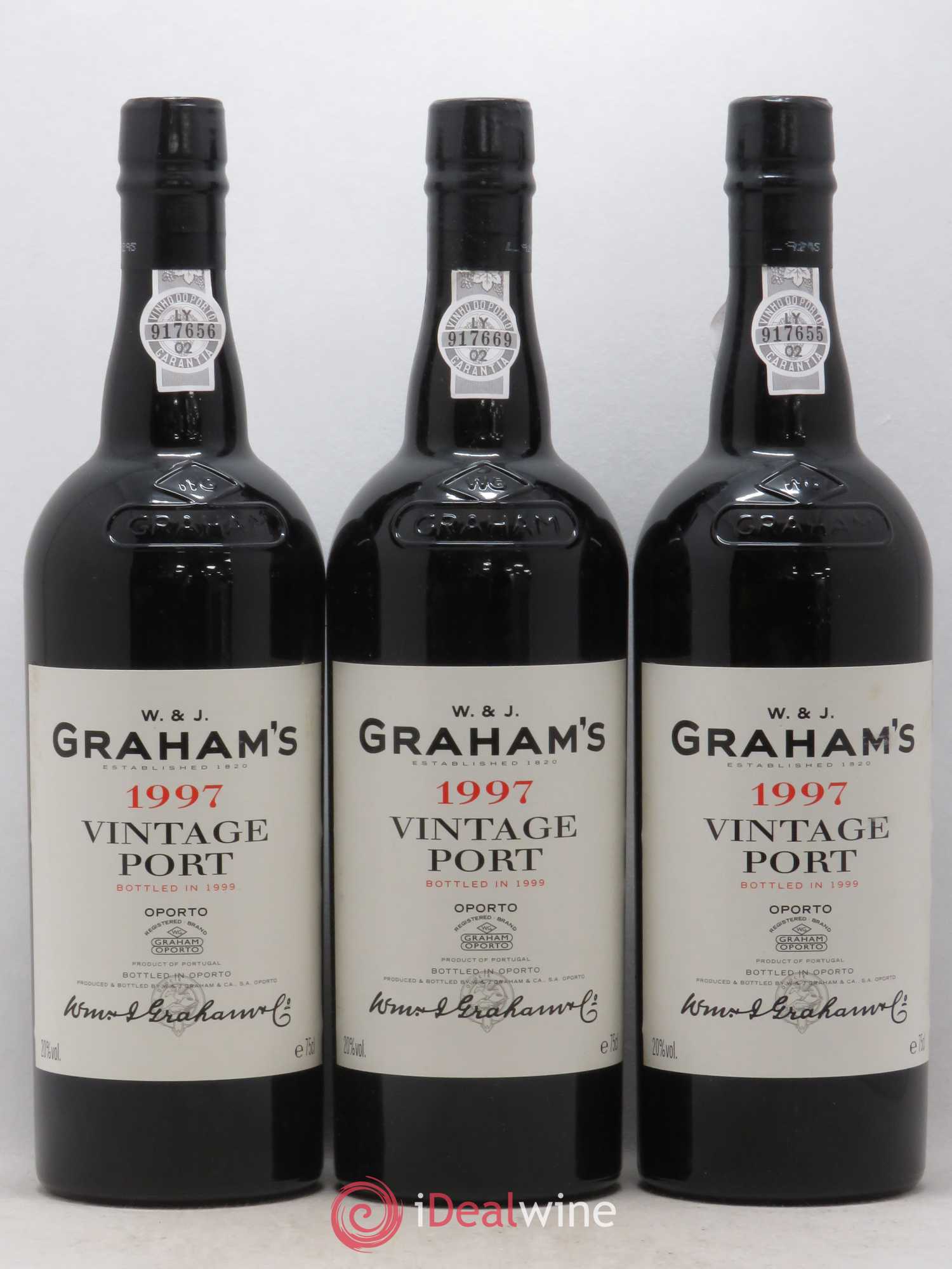 Porto W&J Graham' Vintage 1997 - Lot de 3 bouteilles - 0