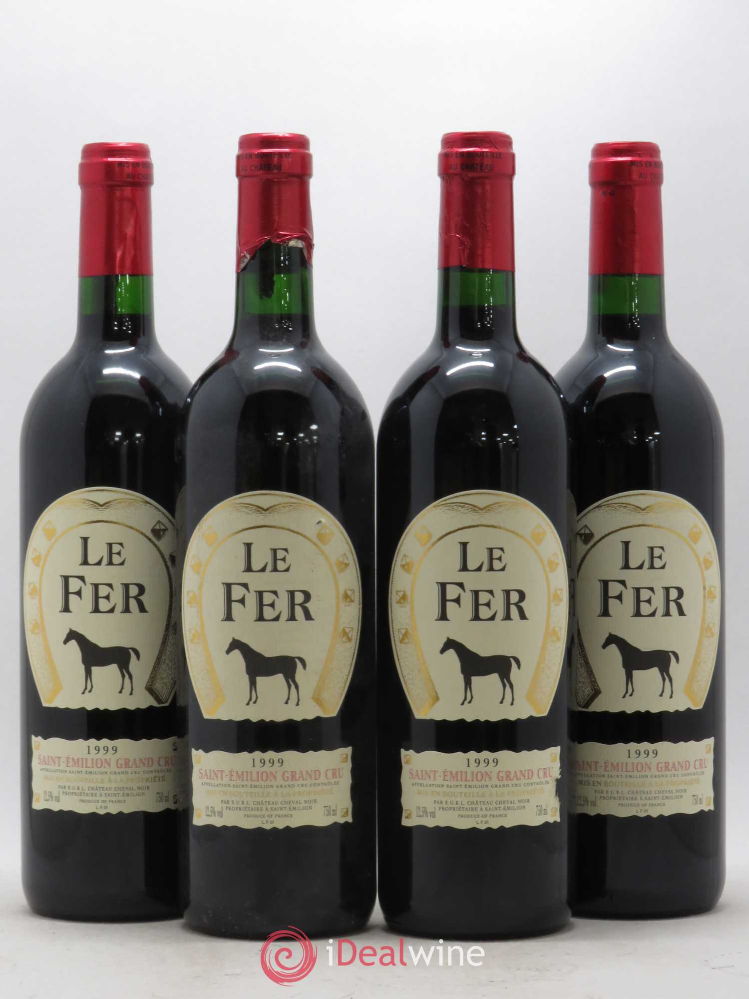 Saint-Émilion Grand Cru Château le Fer 1999 - Lot de 4 bouteilles - 0