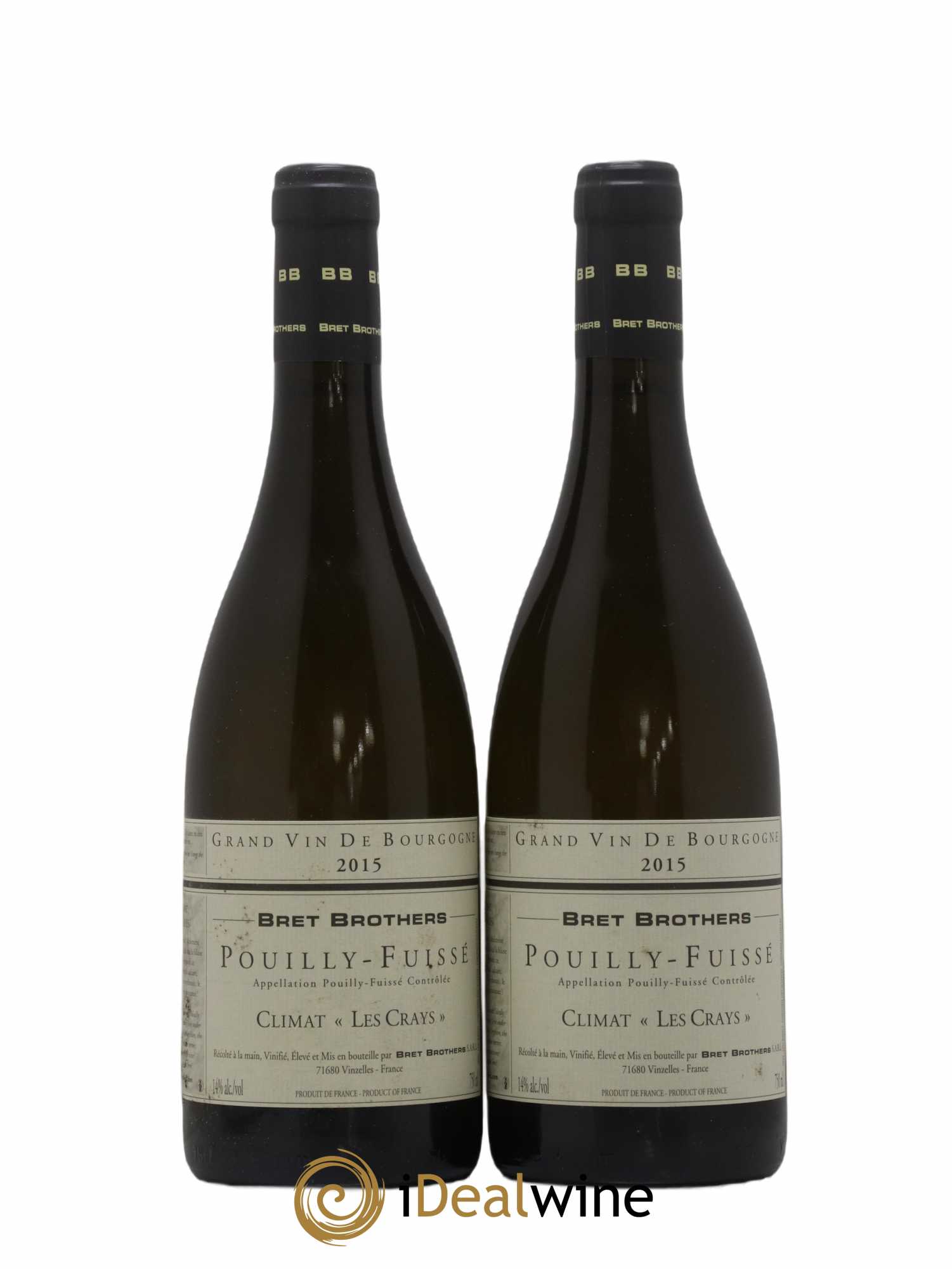 Pouilly-Fuissé Les Crays Bret Brothers 2015 - Lot de 2 bouteilles - 0