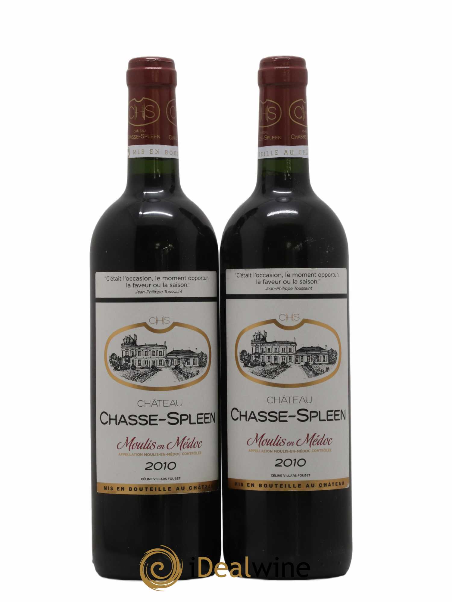 Château Chasse Spleen 2010 - Lot de 2 bouteilles - 0