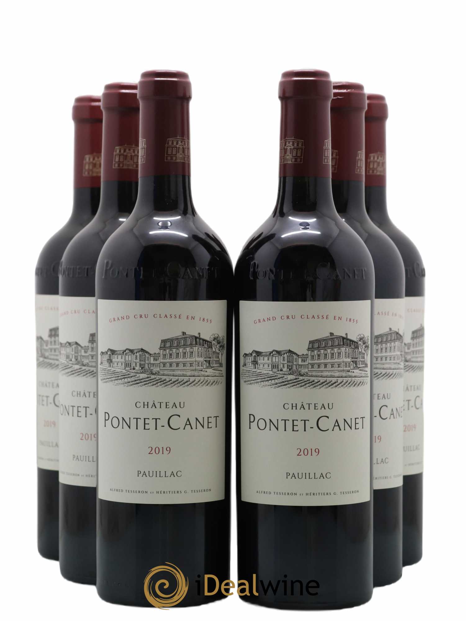 Château Pontet Canet 5ème Grand Cru Classé 2019 - Lot de 6 bouteilles - 0