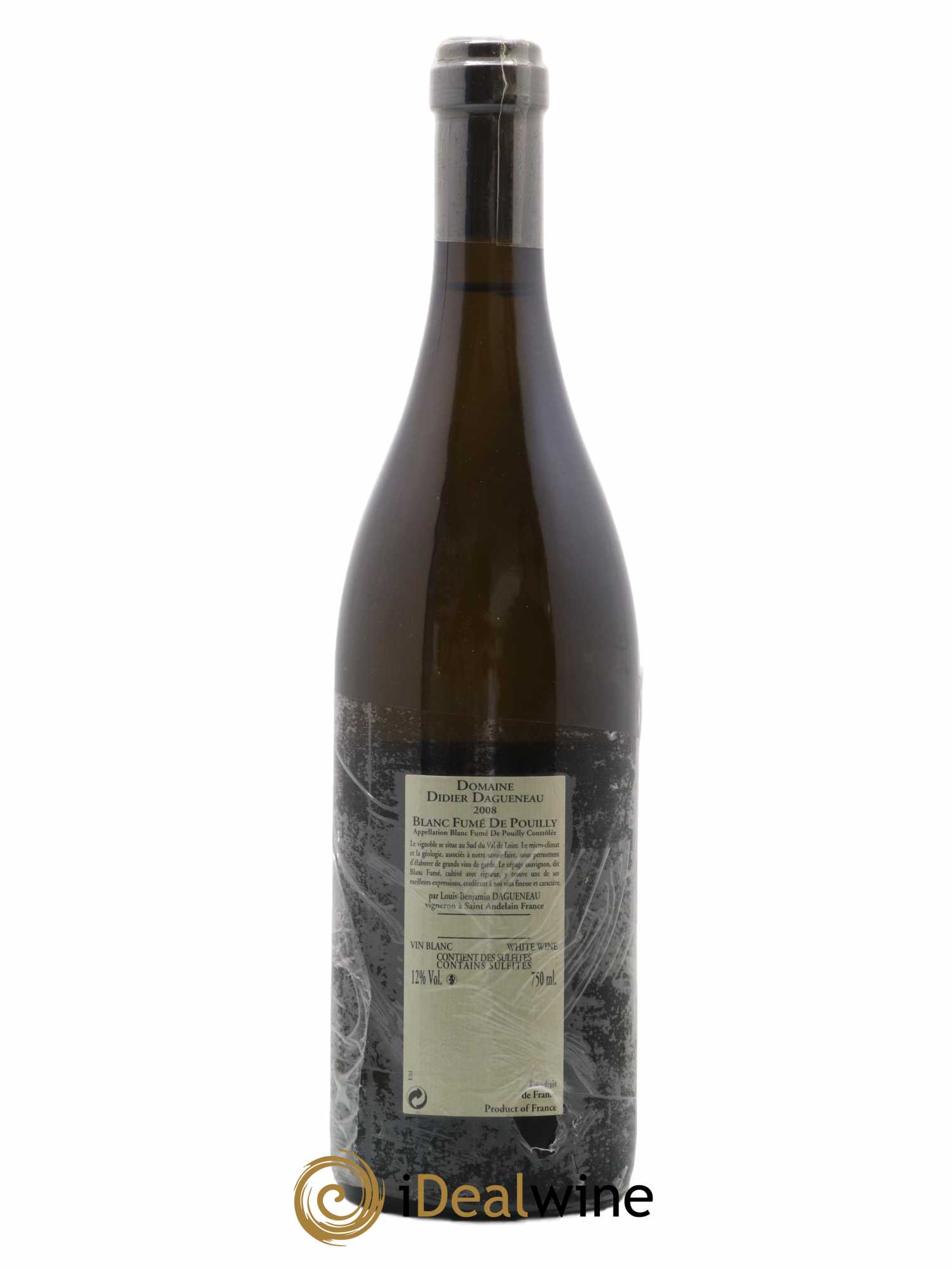 Pouilly-Fumé Blanc Fumé de Pouilly Dagueneau (Domaine Didier - Louis-Benjamin) 2008 - Lot de 1 bouteille - 1