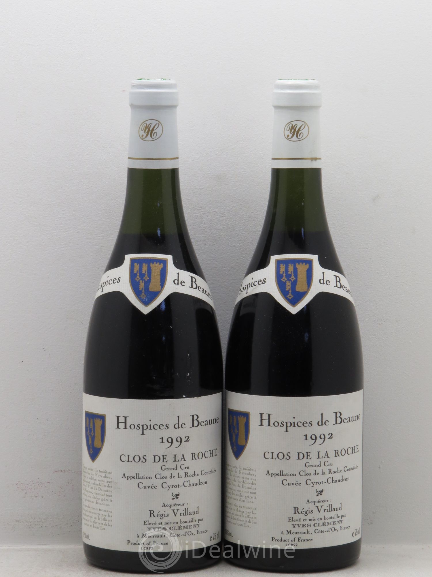 Clos de la Roche Grand Cru Cyrot Chaudron 1992 - Posten von 2 Flaschen - 0