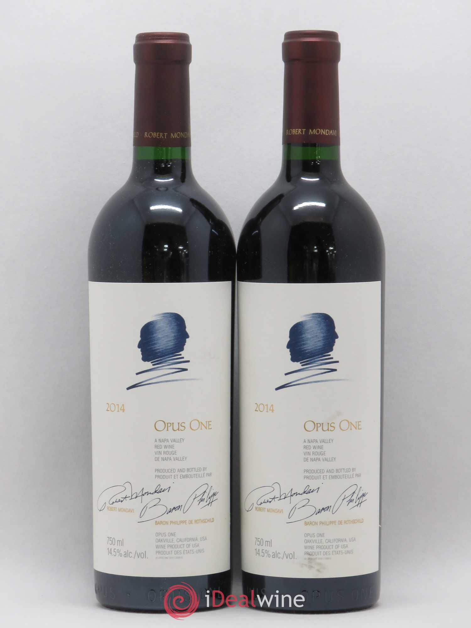 Napa Valley Opus One Robert Mondavi 2014 - Lot de 2 bouteilles - 0