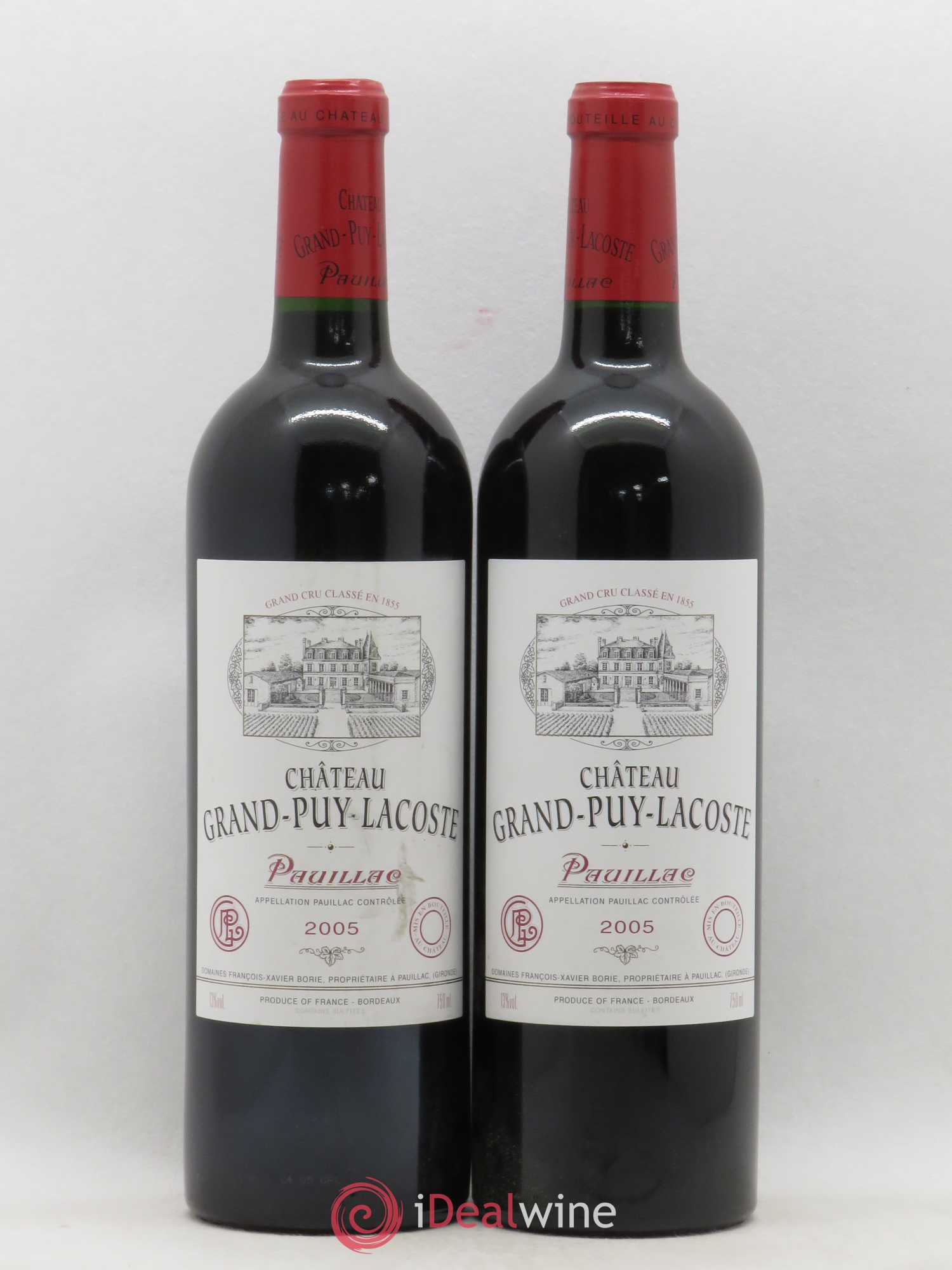 Château Grand Puy Lacoste 5ème Grand Cru Classé 2005 - Lot de 2 bouteilles - 0