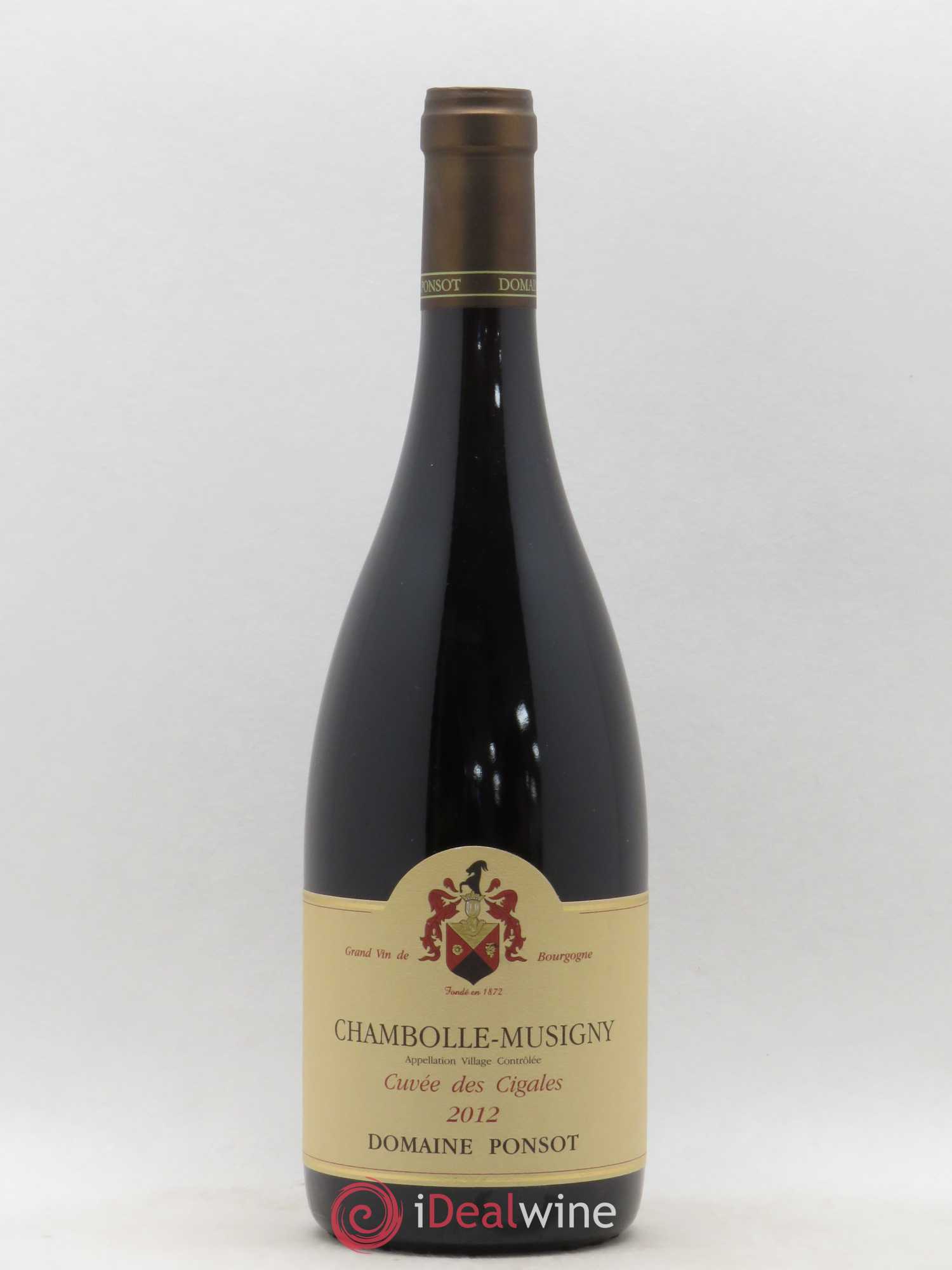 Chambolle-Musigny Cuvée des Cigales Ponsot (Domaine) 2012 - Lot de 1 bouteille - 0