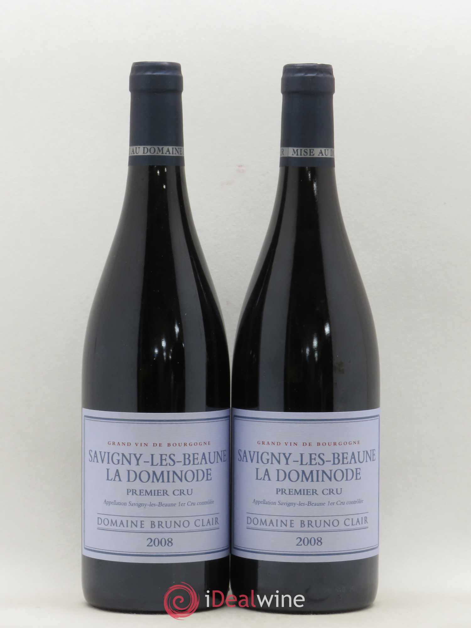 Savigny-lès-Beaune 1er Cru La Dominode Bruno Clair (Domaine) 2008 - Lot de 2 bouteilles - 0