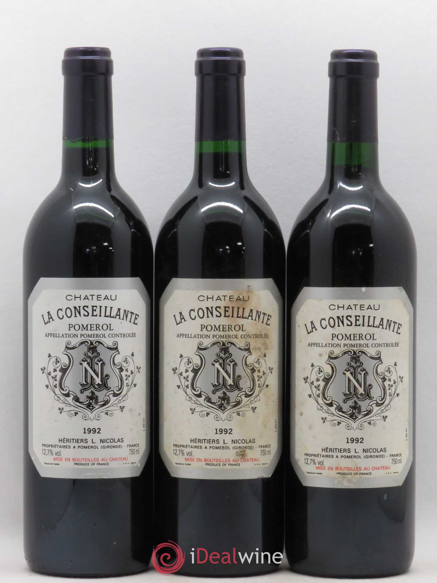 Château la Conseillante 1992 - Lot de 3 bouteilles - 0