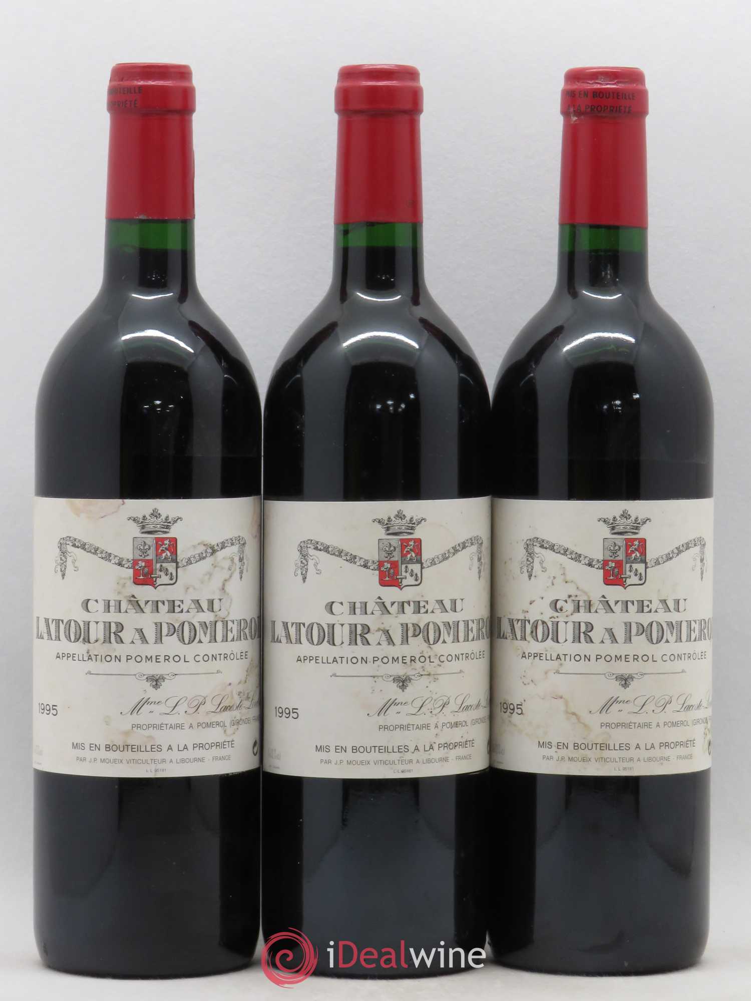 Château Latour à Pomerol 1995 - Lot de 3 bouteilles - 0