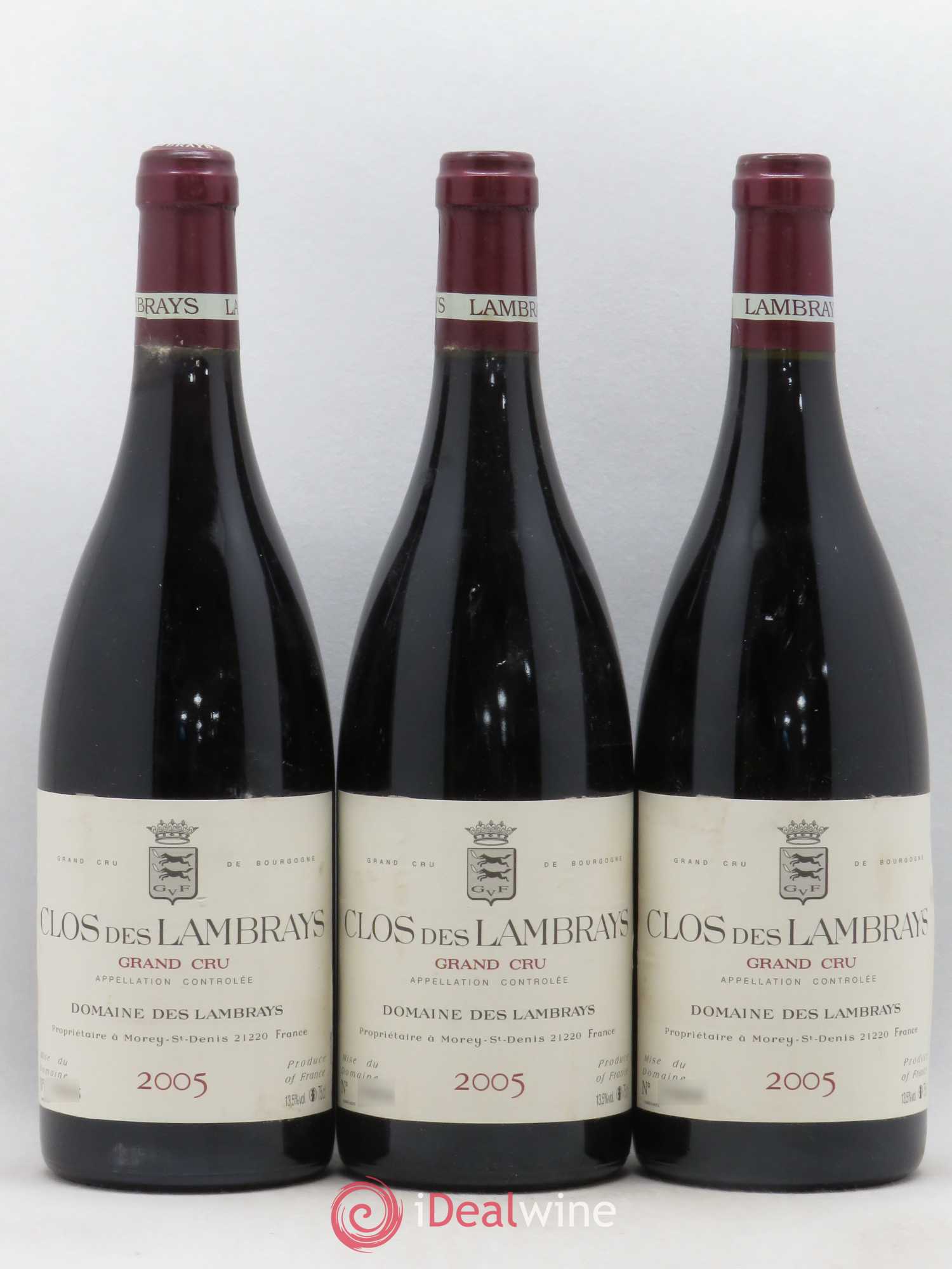 Clos des Lambrays Grand Cru Domaine des Lambrays 2005 - Lot de 3 bouteilles - 0