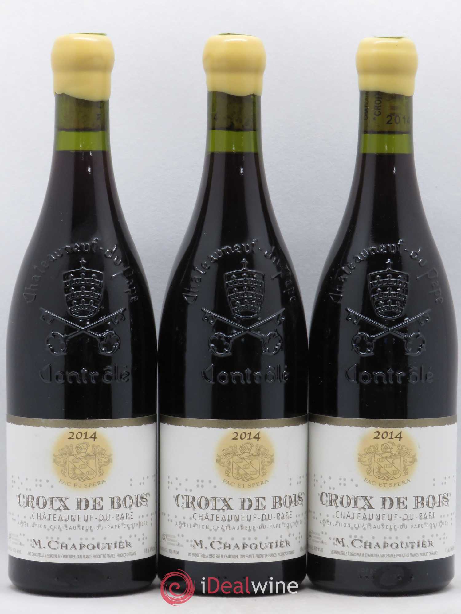 Châteauneuf-du-Pape Croix de Bois Chapoutier 2014 - Lot de 3 bouteilles - 0