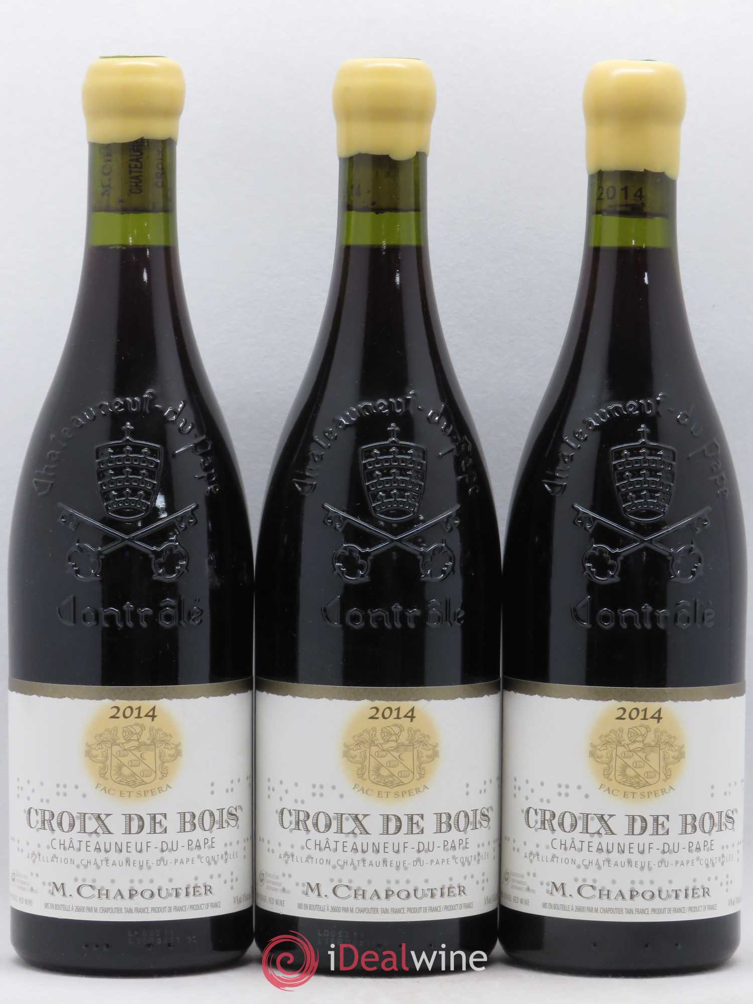 Châteauneuf-du-Pape Croix de Bois Chapoutier 2014 - Lot de 3 bouteilles - 0