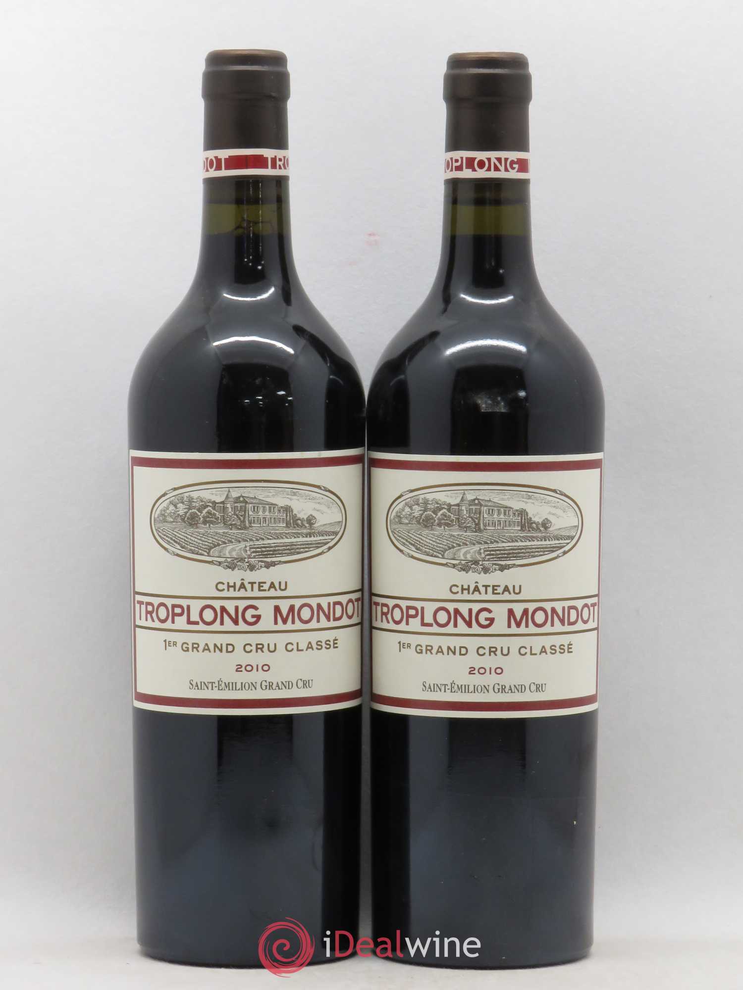 Château Troplong Mondot 1er Grand Cru Classé B 2010 - Lot de 2 bouteilles - 0