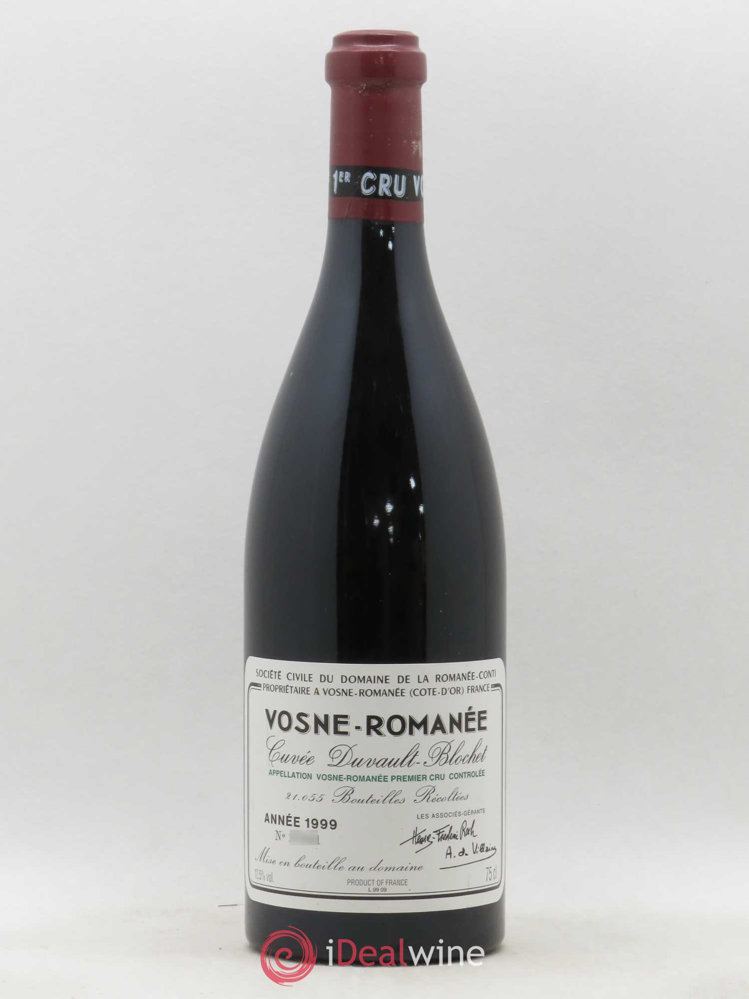 Vosne-Romanée 1er Cru Cuvée Duvault Blochet Domaine de la Romanée-Conti 1999 - Lot de 1 bouteille - 0