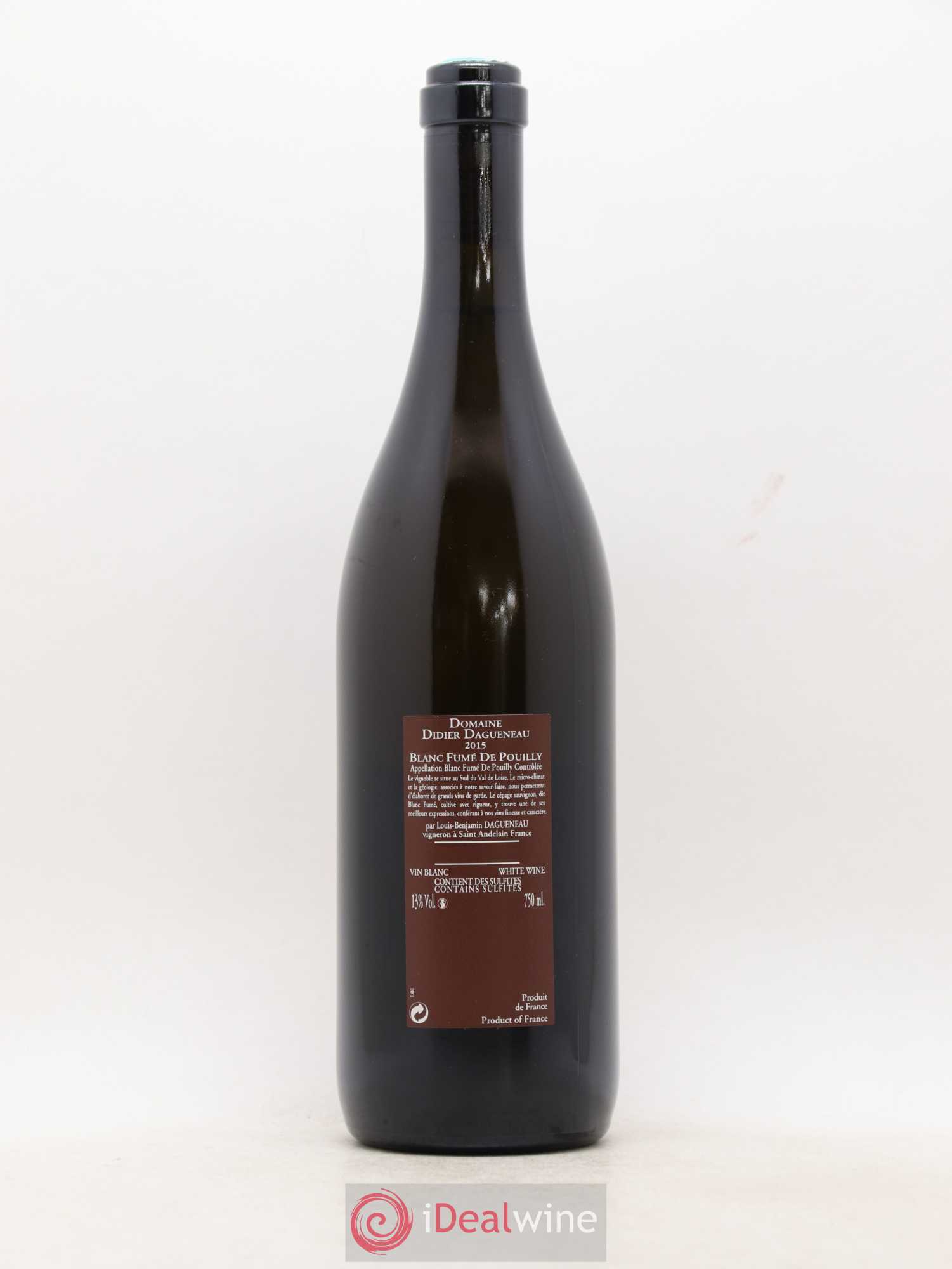 Vin de France (anciennement Pouilly-Fumé) Pur Sang Dagueneau (Domaine Didier - Louis-Benjamin) 2015 - Lot de 1 bouteille - 1