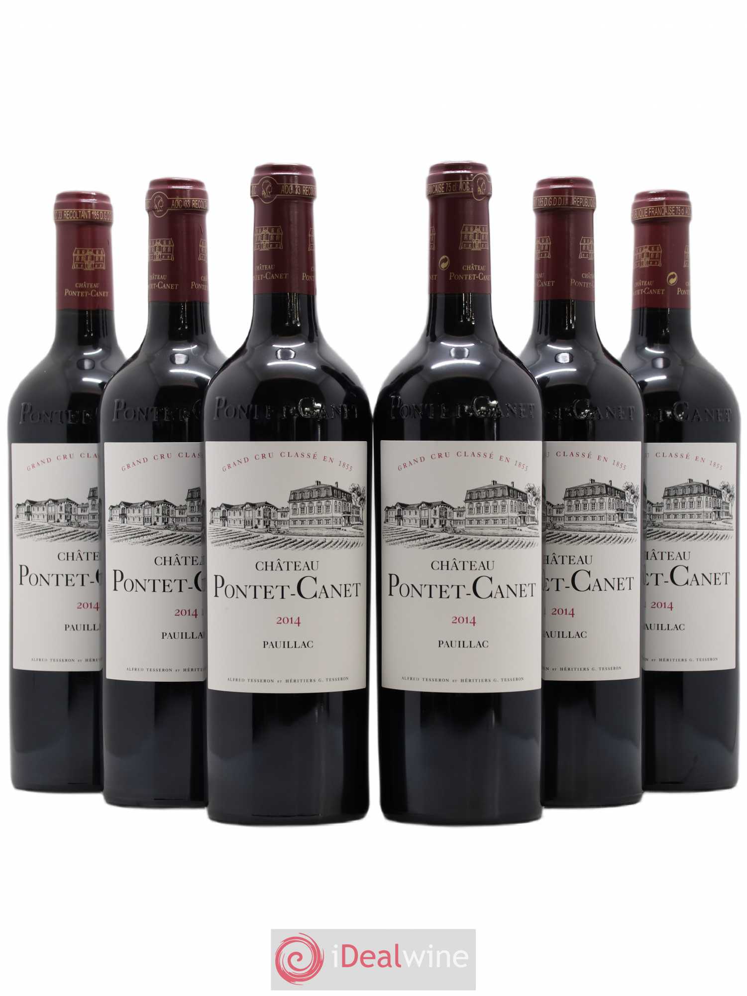 Château Pontet Canet 5ème Grand Cru Classé 2014 - Lot de 6 bouteilles - 0