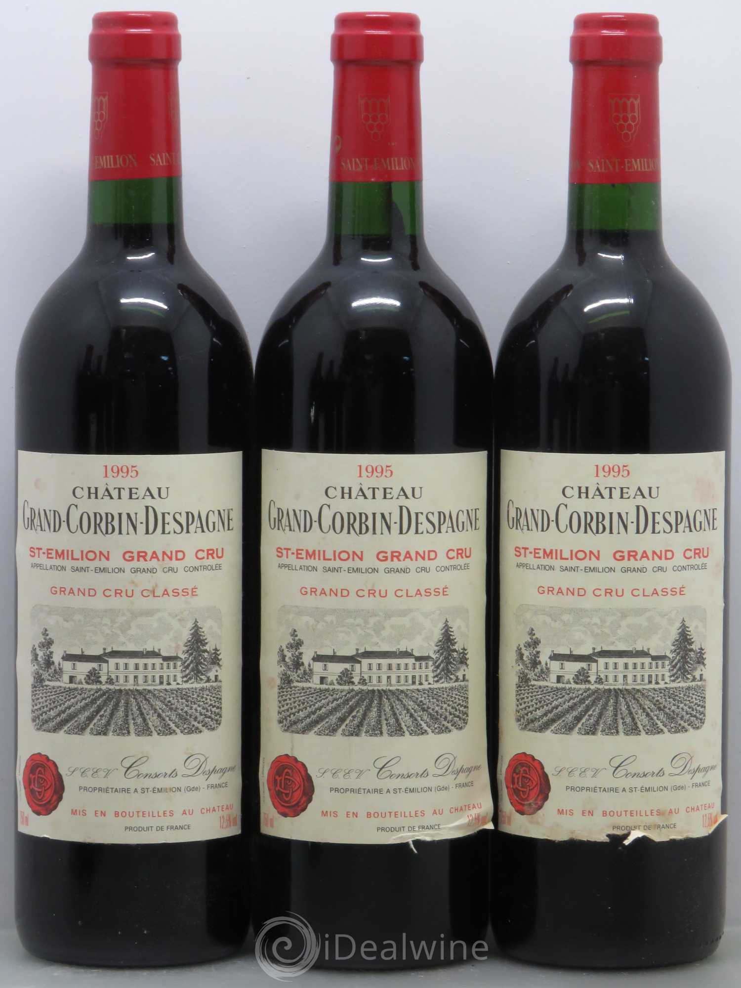 Château Grand Corbin Despagne Grand Cru Classé 1995 - Lot de 6 bouteilles - 1