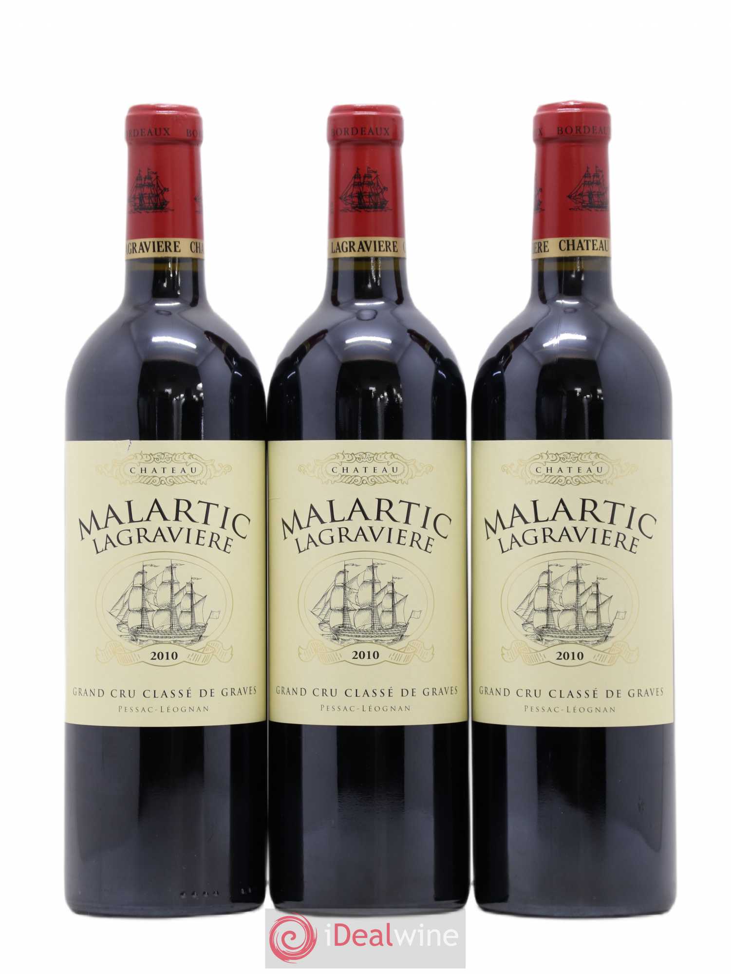 Château Malartic-Lagravière Cru Classé de Graves 2010 - Lot de 3 bouteilles - 0