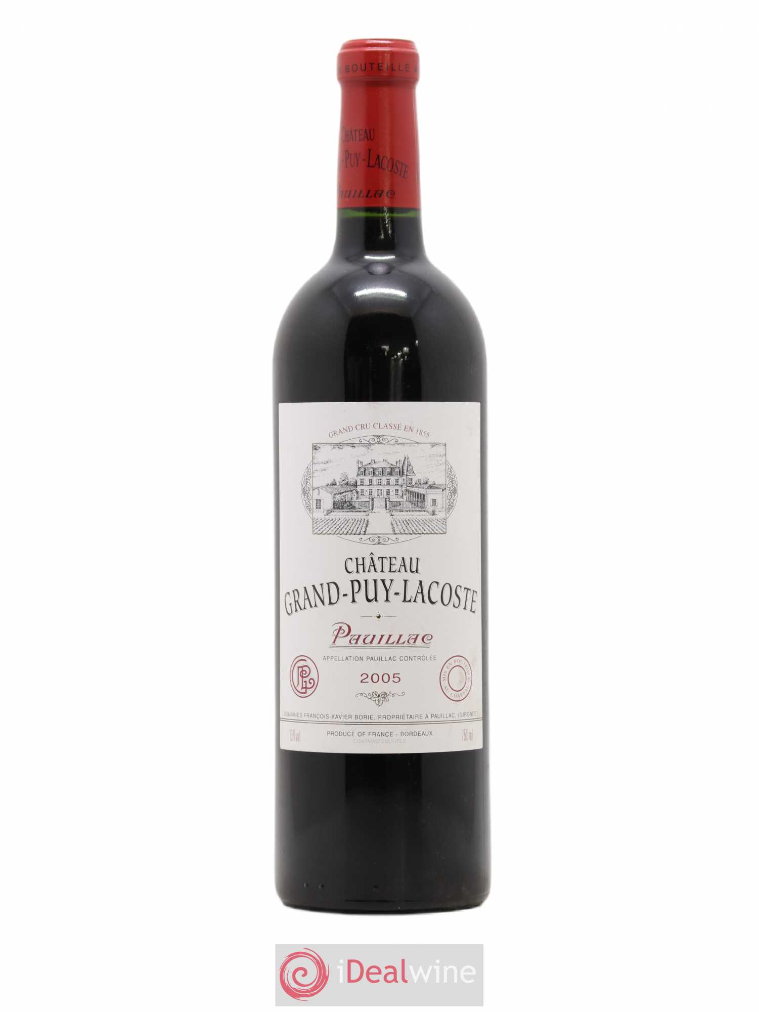 Château Grand Puy Lacoste 5ème Grand Cru Classé 2005 - Lot de 1 bouteille - 0