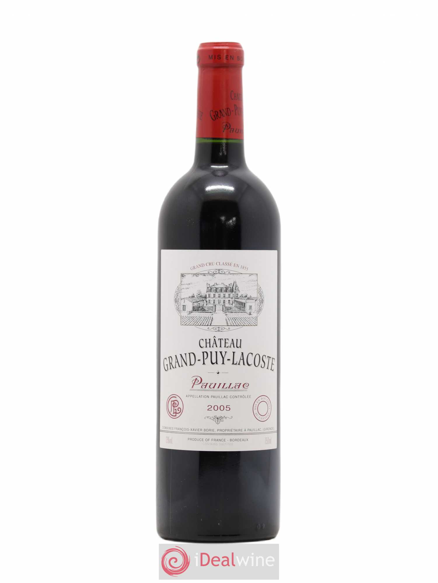 Château Grand Puy Lacoste 5ème Grand Cru Classé 2005 - Lot de 1 bouteille - 0