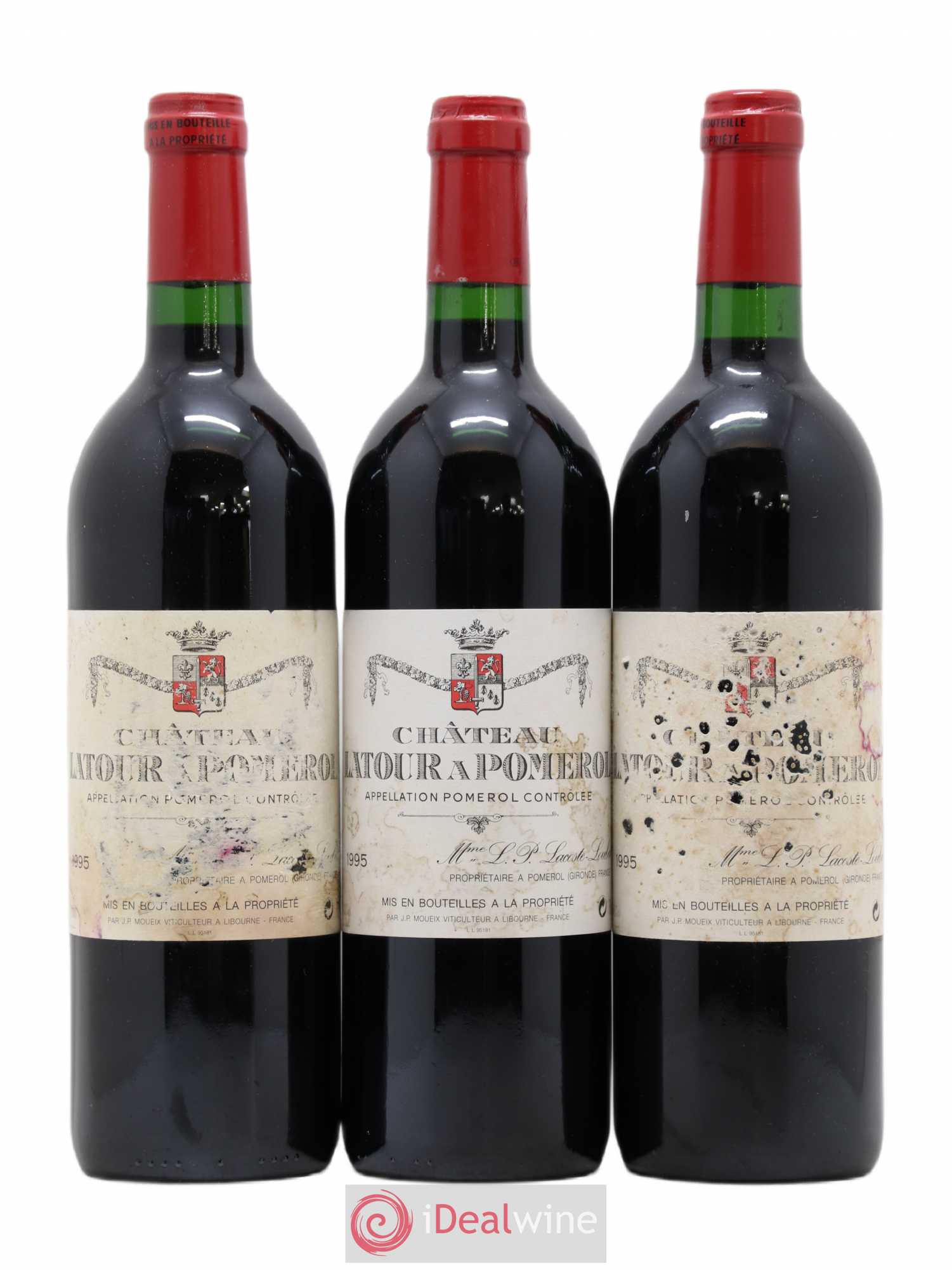 Château Latour à Pomerol 1995 - Lot de 3 bouteilles - 0