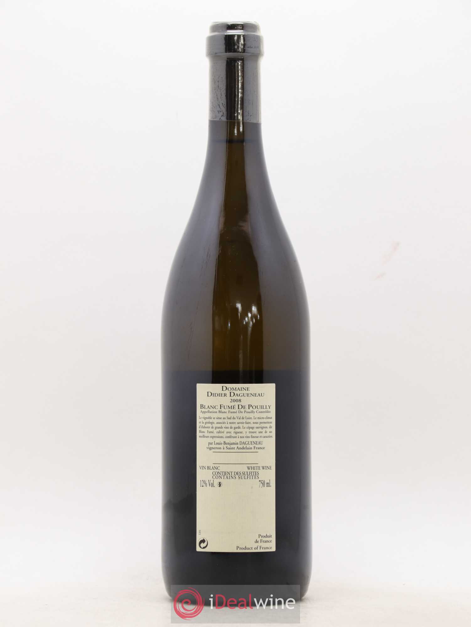 Vin de France Blanc Fumé Dagueneau (Domaine Didier - Louis-Benjamin) 2008 - Lot de 1 bouteille - 1