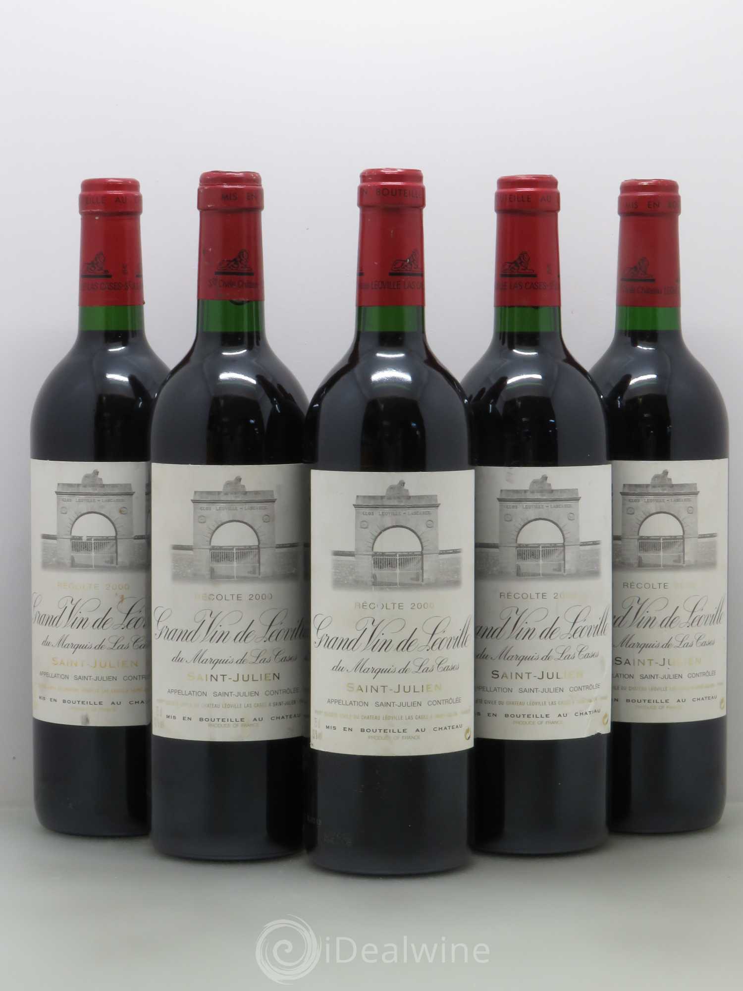 Château Léoville Las Cases 2ème Grand Cru Classé 2000 - Lot de 5 bouteilles - 0
