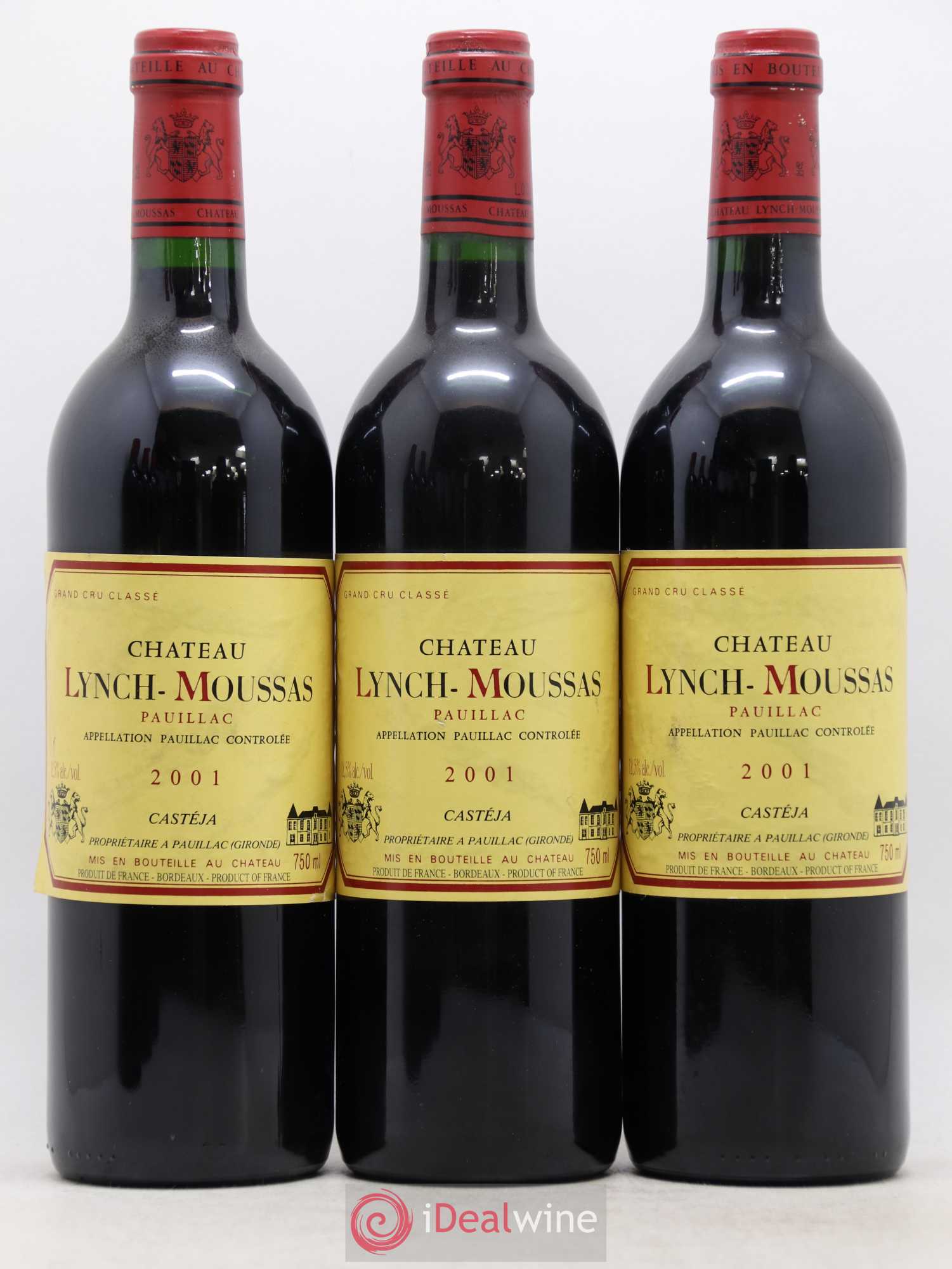 Château Lynch Moussas 5ème Grand Cru Classé 2001 - Lot de 6 bouteilles - 1