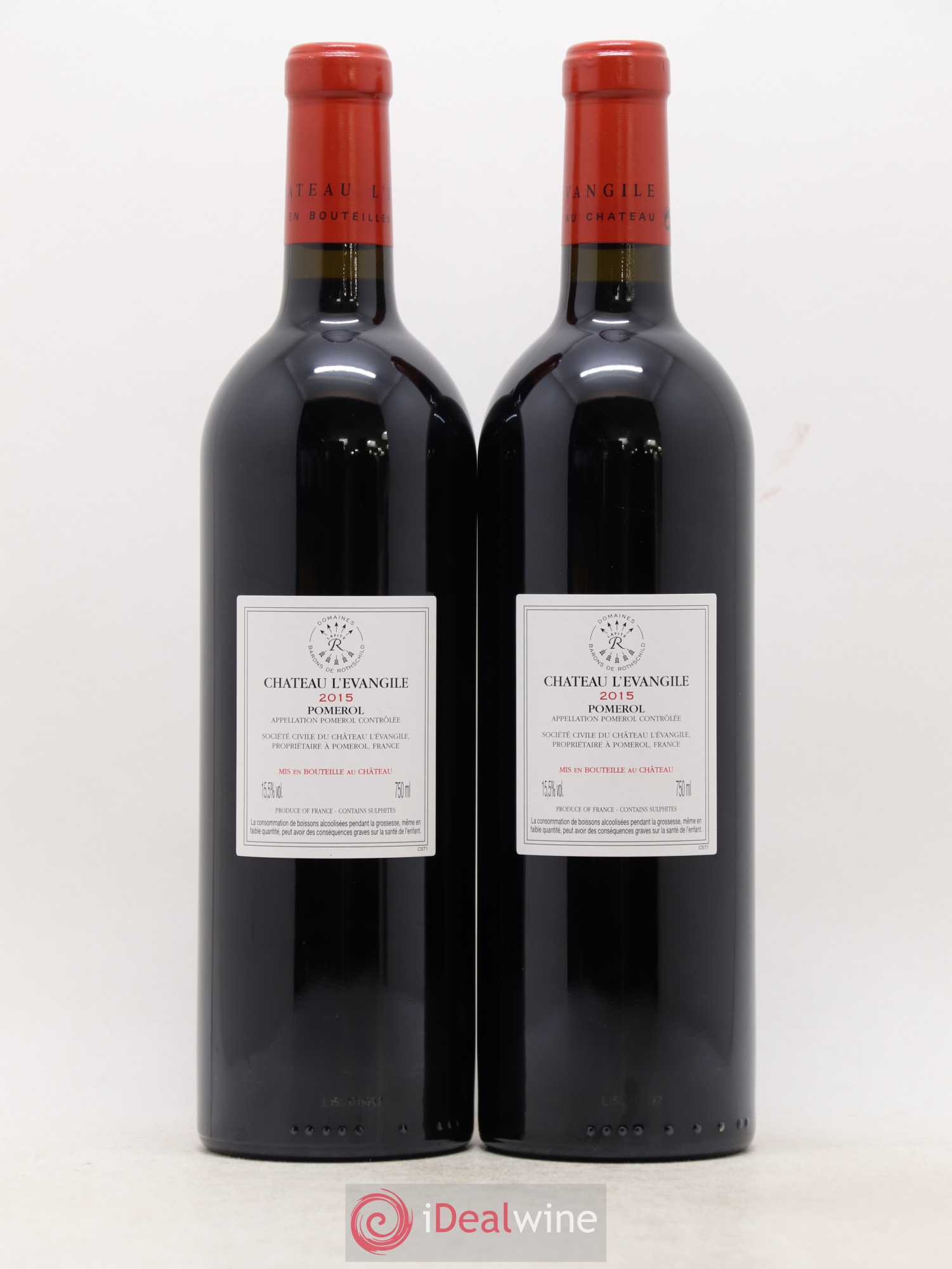 Château l' Évangile 2015 - Lot de 2 bouteilles - 1