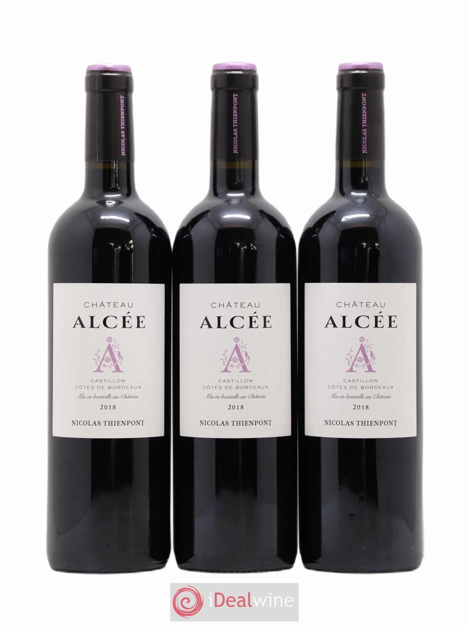 Castillon-Côtes-de-Bordeaux (Côtes-de-Castillon) Château Alcee (sans prix de réserve) 2018 - Posten von 3 Flaschen - 0