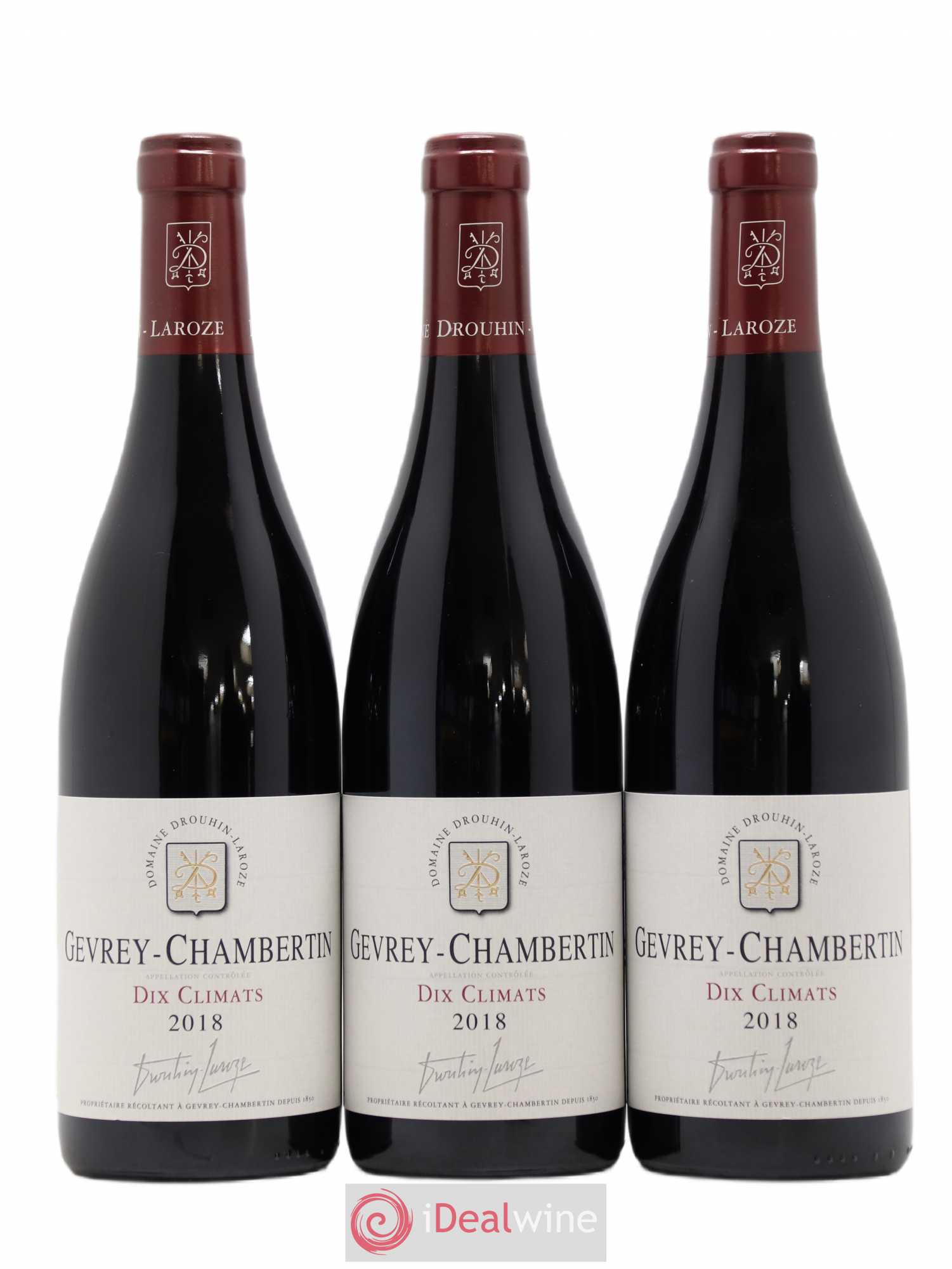 Gevrey-Chambertin Dix Climats Domaine Drouhin Laroze 2018 - Posten von 3 Flaschen - 0