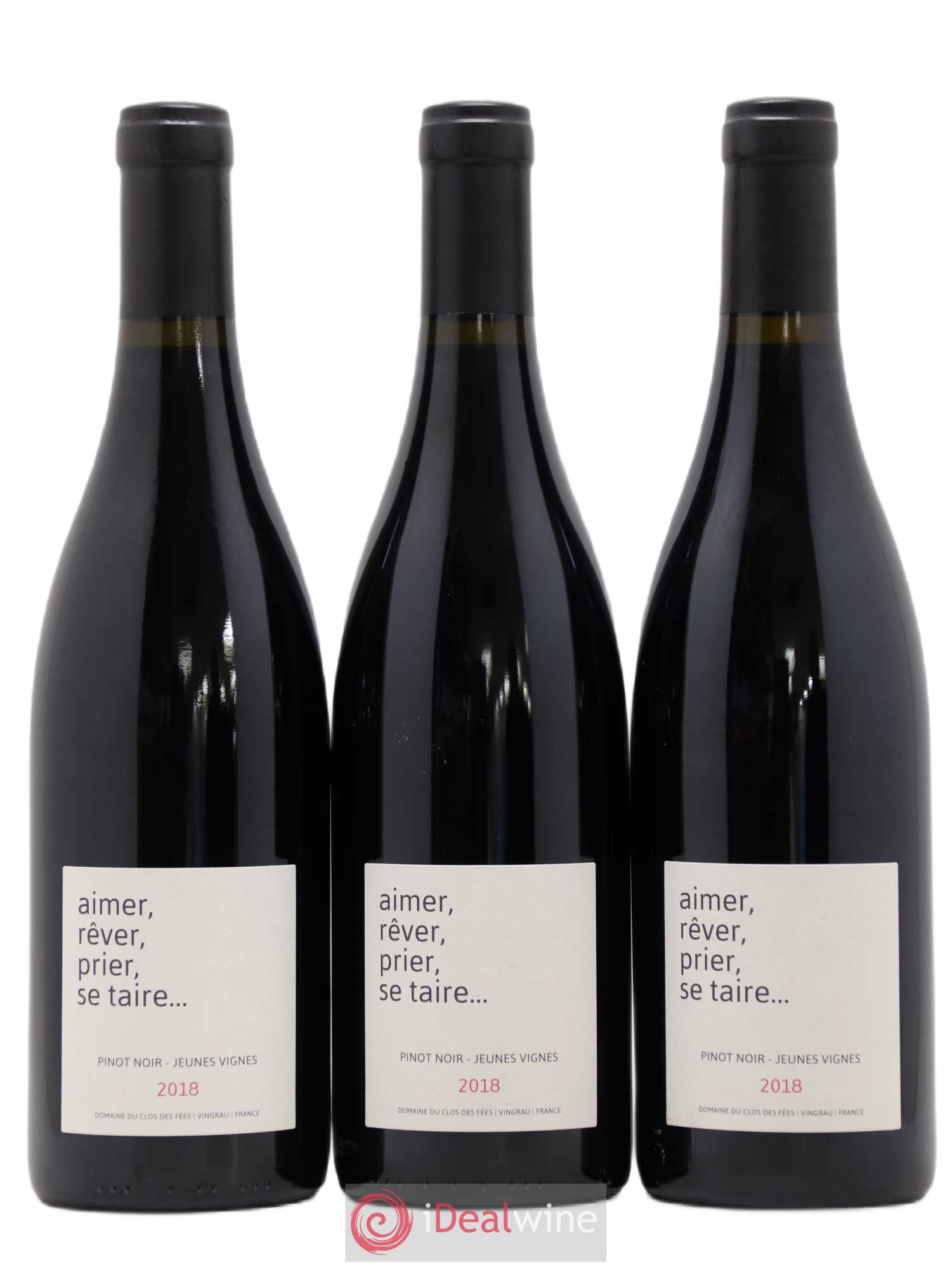 Côtes Catalanes Clos des Fées Aimer Rêver Prier Se taire Hervé Bizeul 2018 - Lot de 3 bouteilles - 0