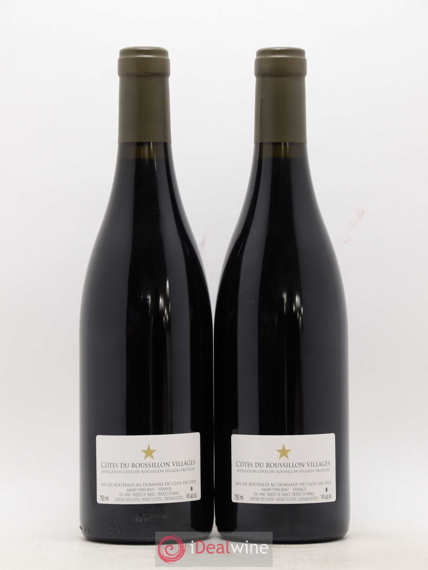 Côtes du Roussillon Villages Clos des Fées Vieilles vignes Hervé Bizeul 2018 - Lot de 2 bouteilles - 1