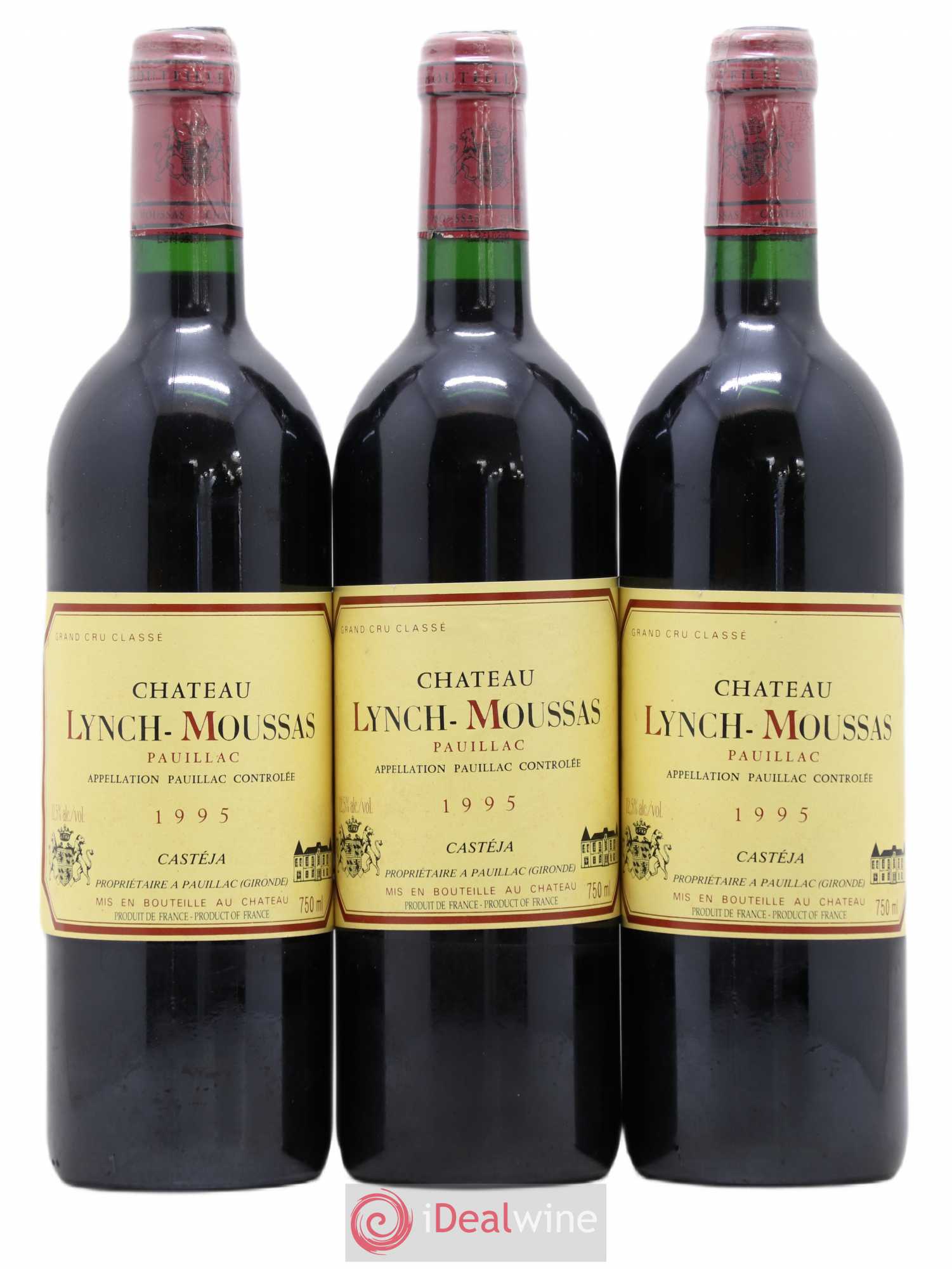Château Lynch Moussas 5ème Grand Cru Classé (sans prix de réserve) 1995 - Lot de 3 bouteilles - 0